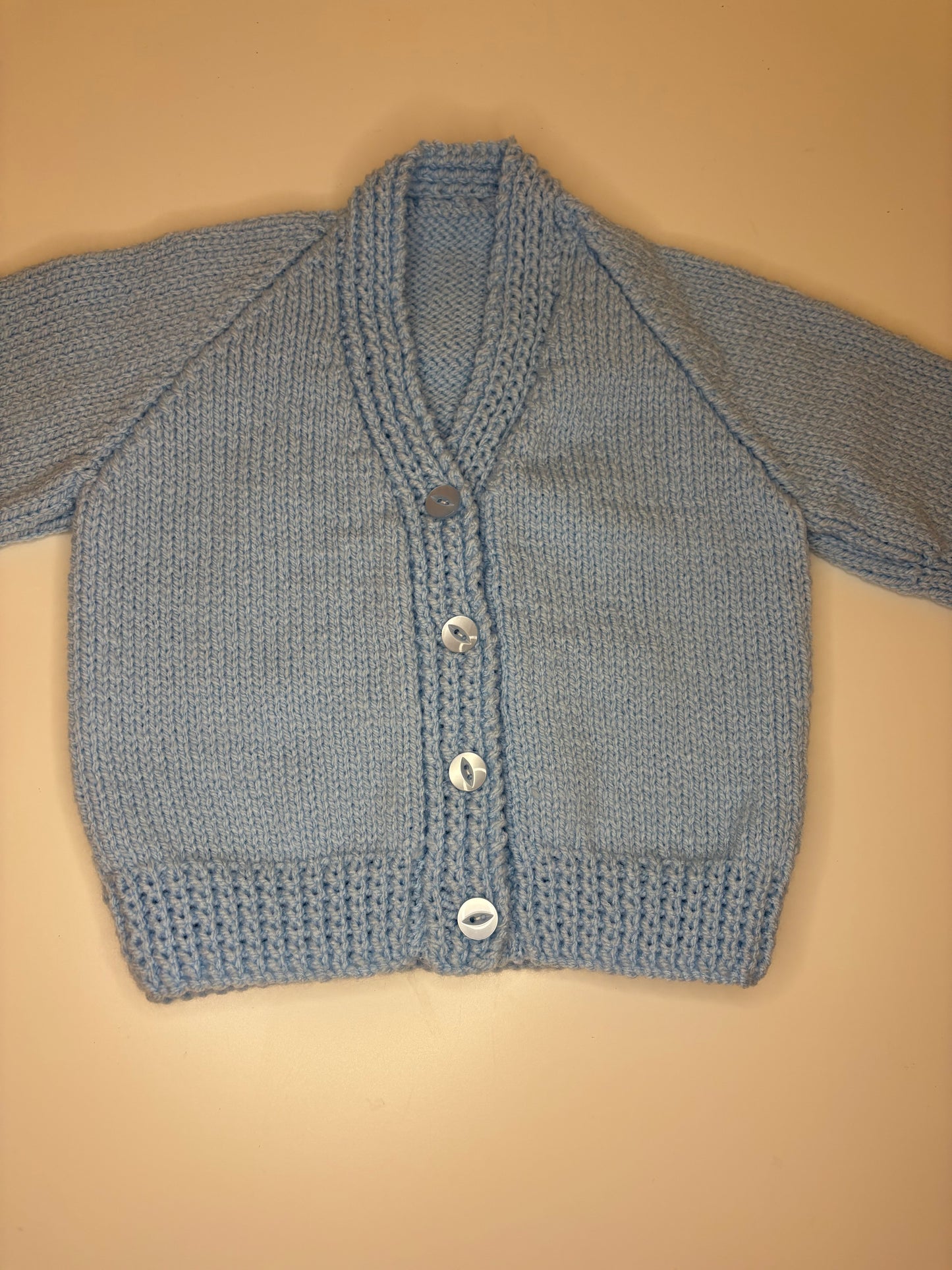 6-12 Months Personalised Hand Knitted Cardigan