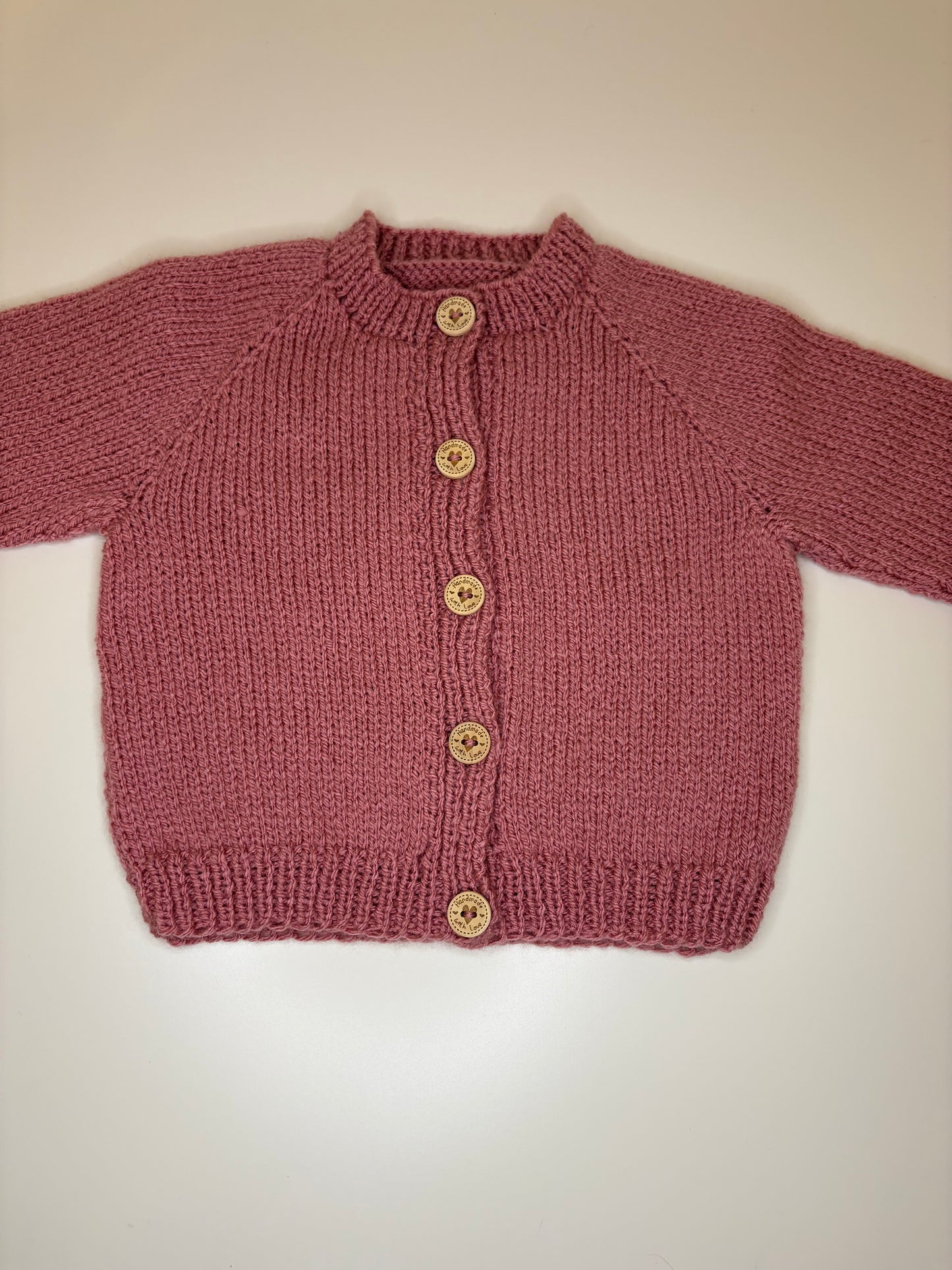 3- 6 Months Personalised Hand Knitted Cardigan