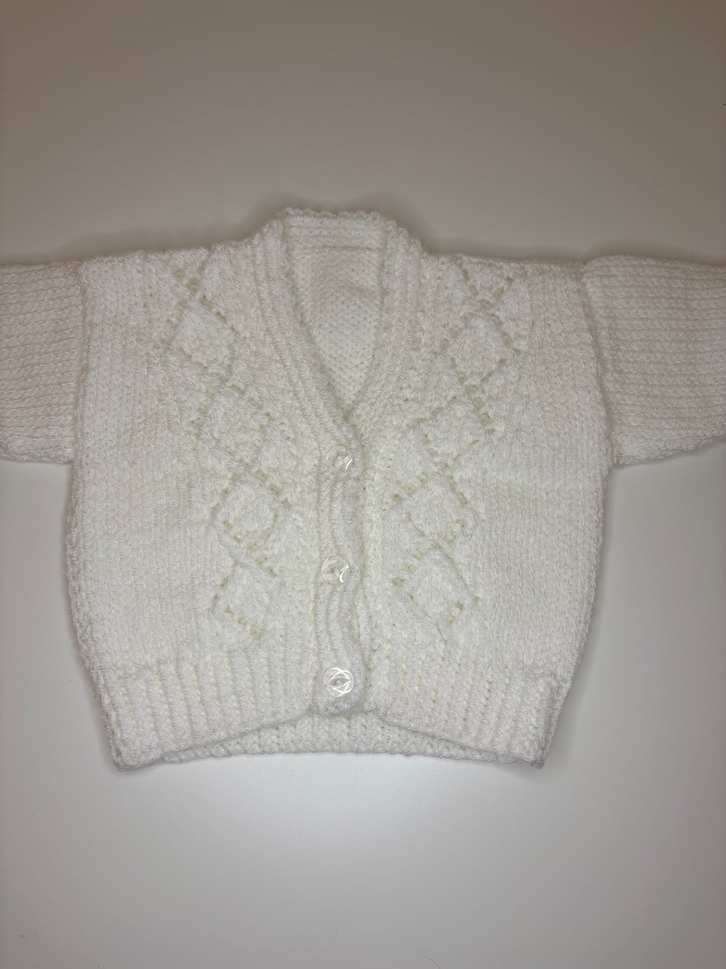 0-3 Months Personalised Hand Knitted Cardigan