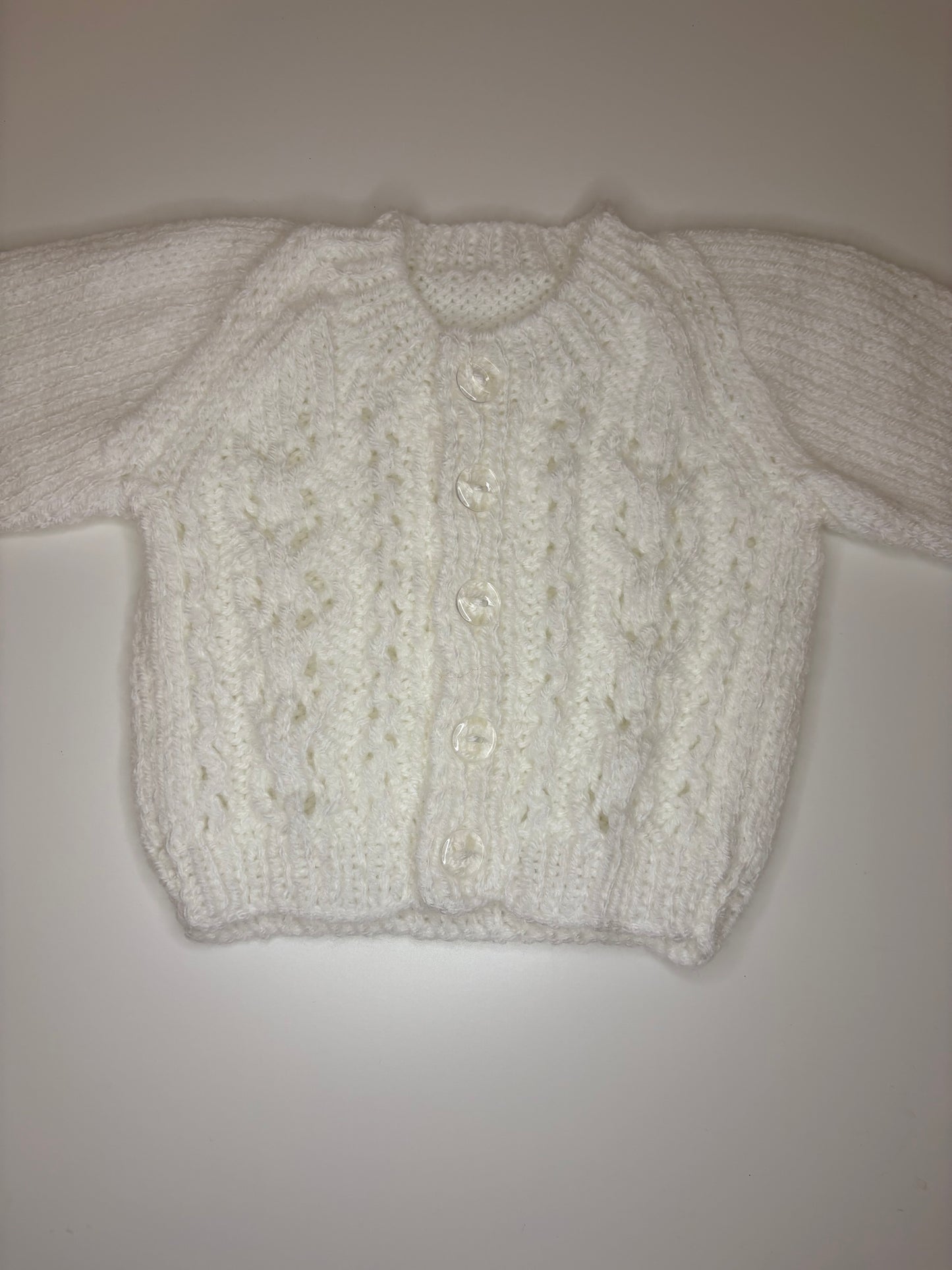 Newborn Personalised Hand Knitted Cardigan