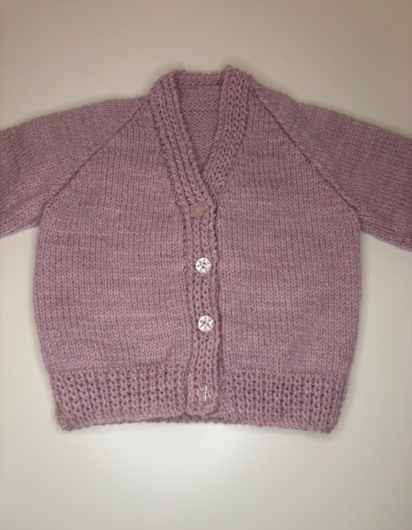 6-12 Months Personalised Hand Knitted Cardigan