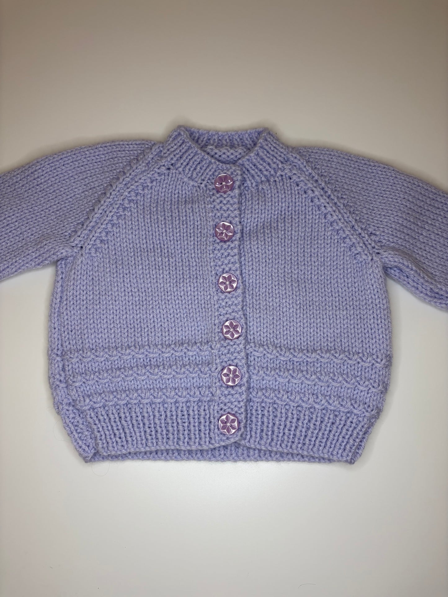 0-3 Months Personalised Hand Knitted Cardigan