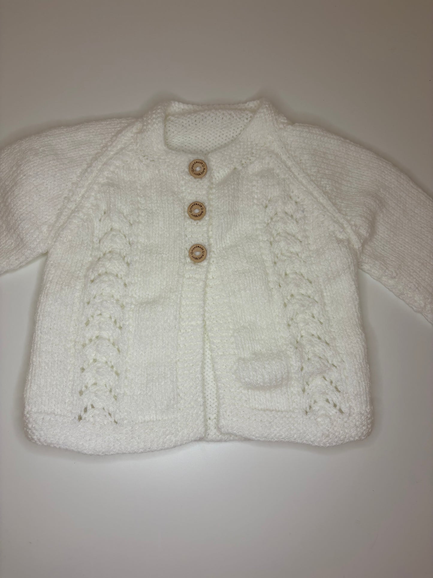 3- 6 Months Personalised Hand Knitted Cardigan