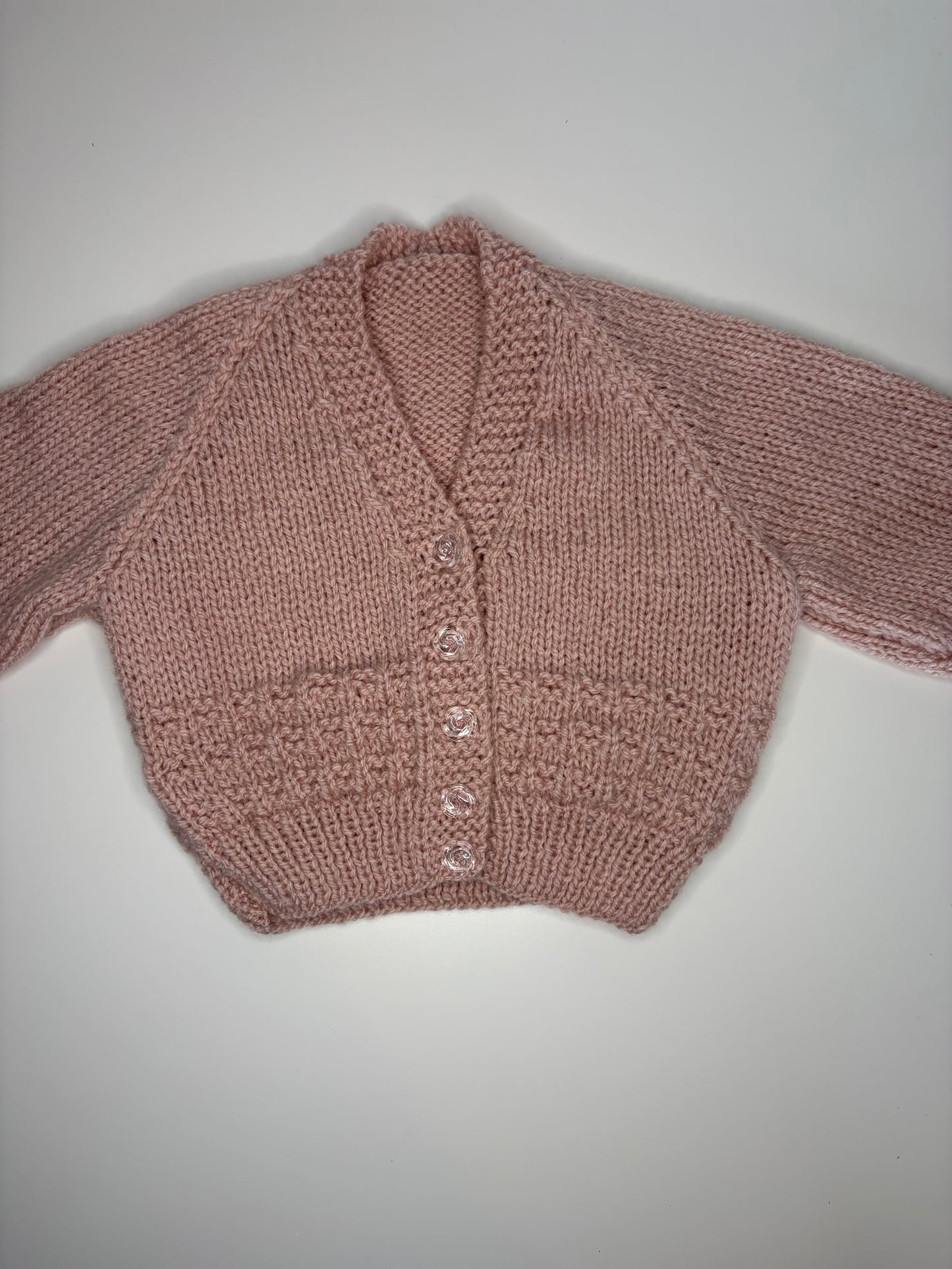 3- 6 Months Personalised Hand Knitted Cardigan