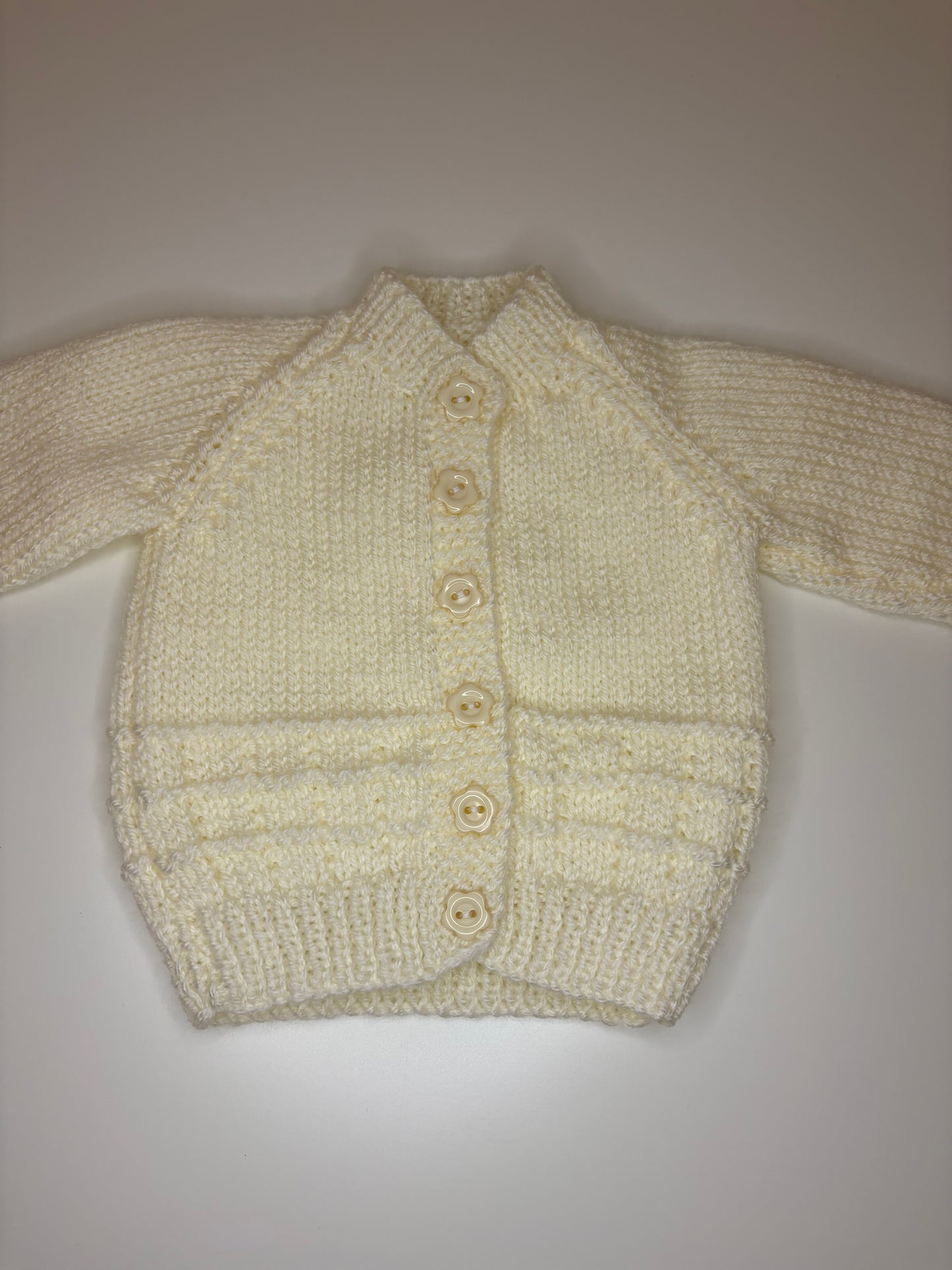 Newborn Personalised Hand Knitted Cardigan