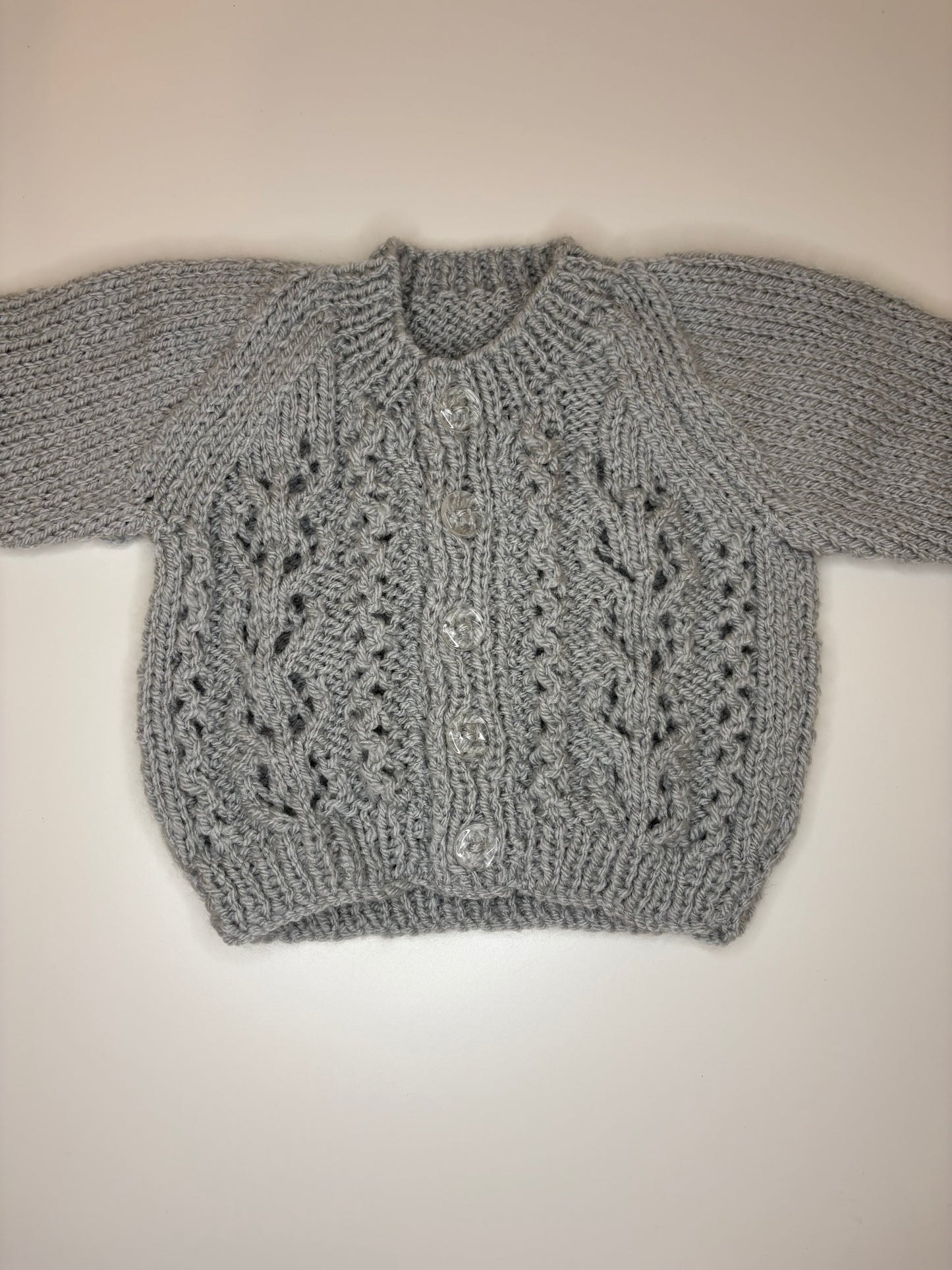 Newborn Personalised Hand Knitted Cardigan