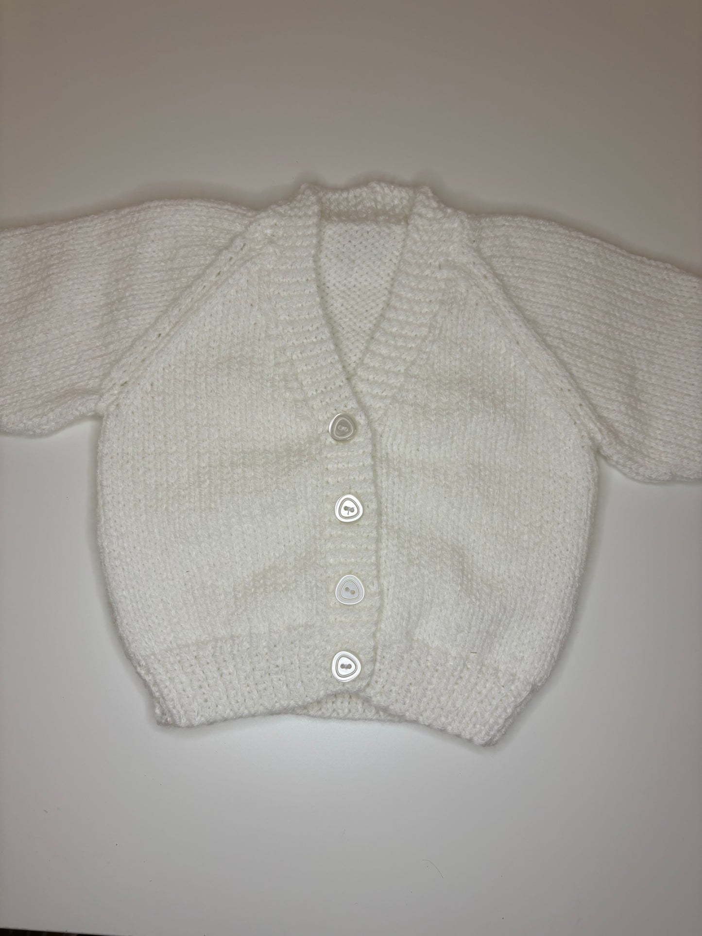 0-3 Months Personalised Hand Knitted Cardigan