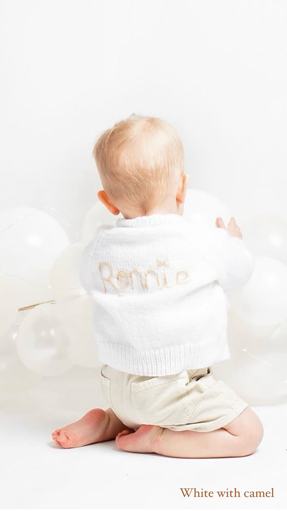 3- 6 Months Personalised Hand Knitted Cardigan