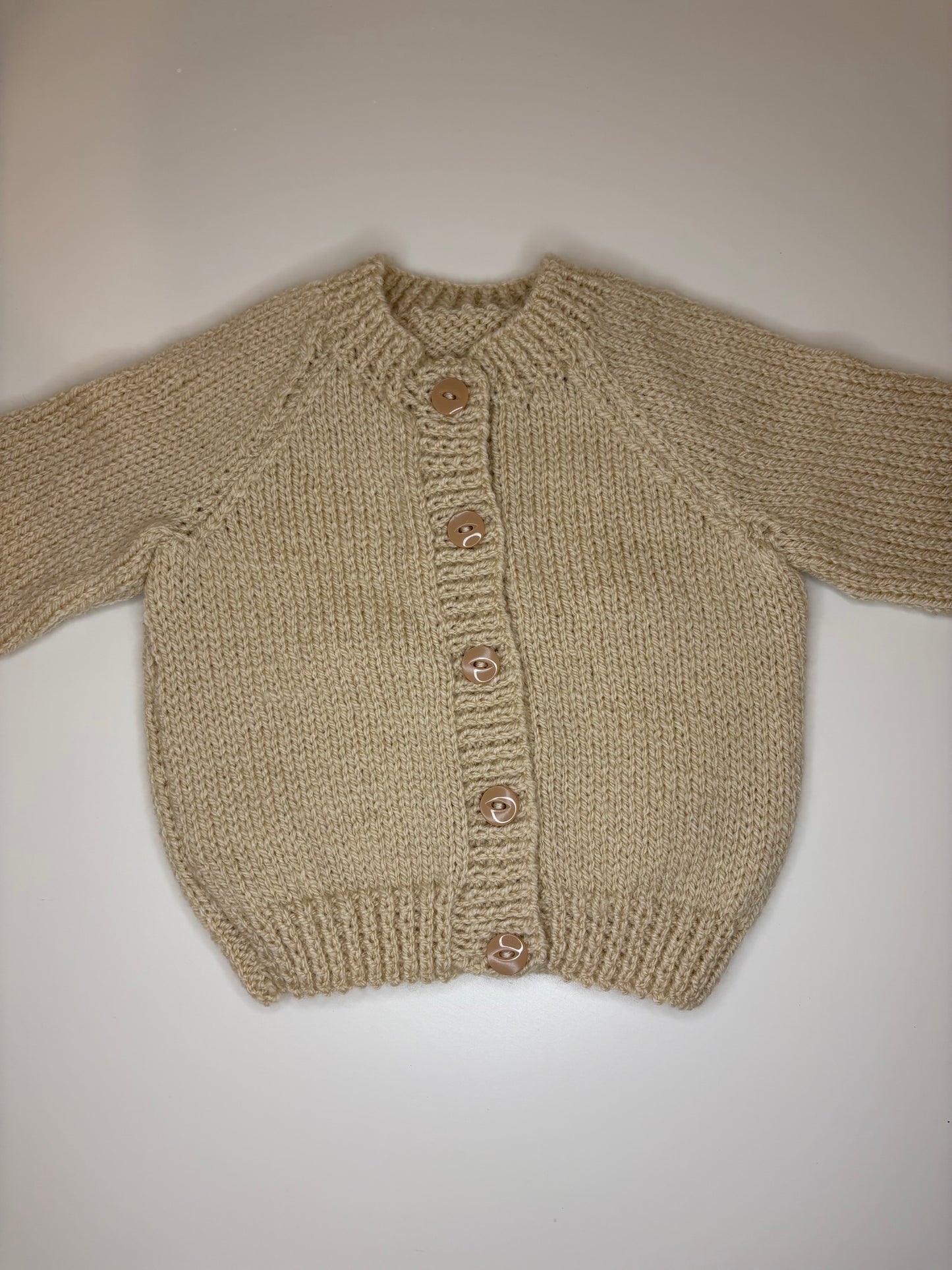 0-3 Months Personalised Hand Knitted Cardigan