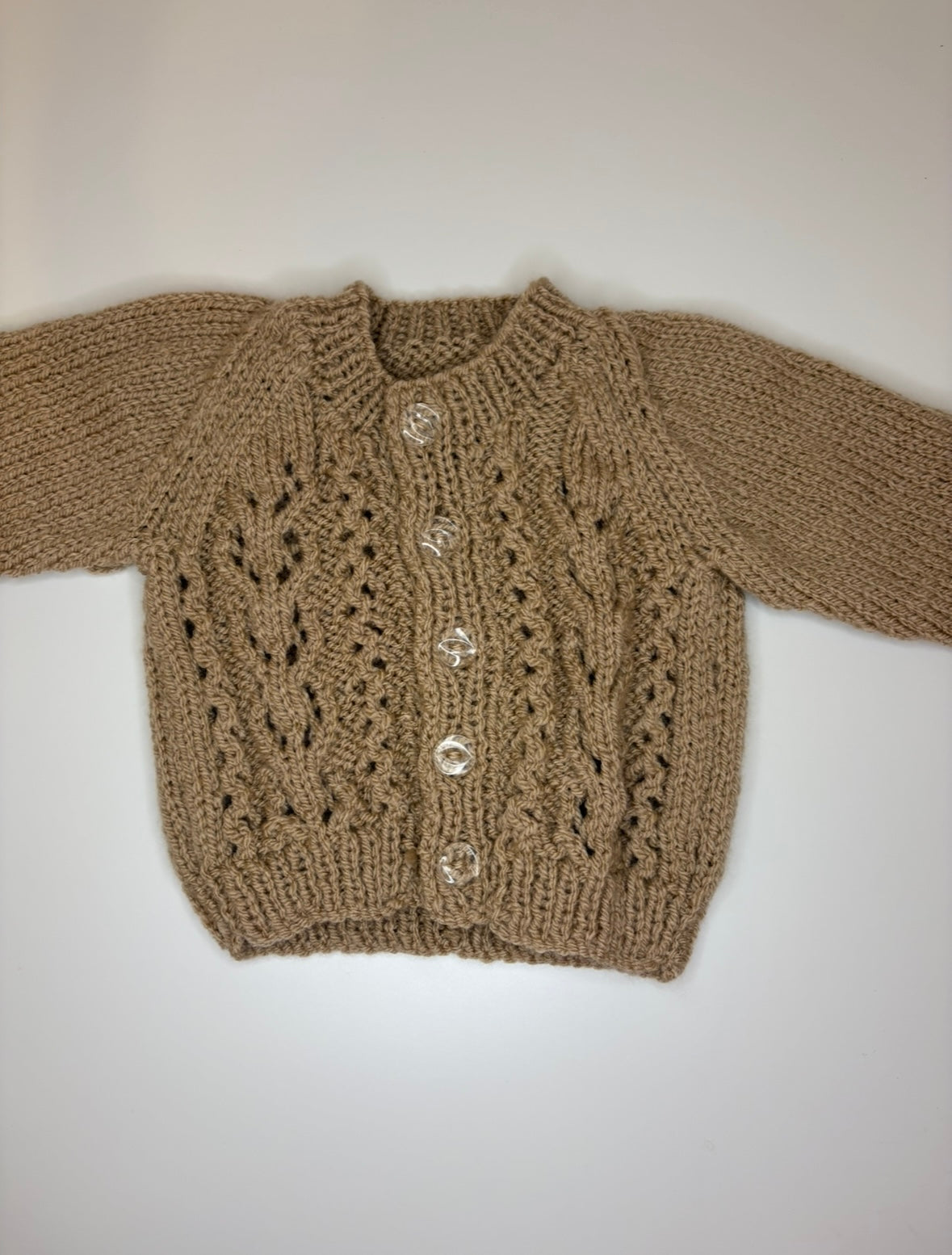 Newborn Personalised Hand Knitted Cardigan