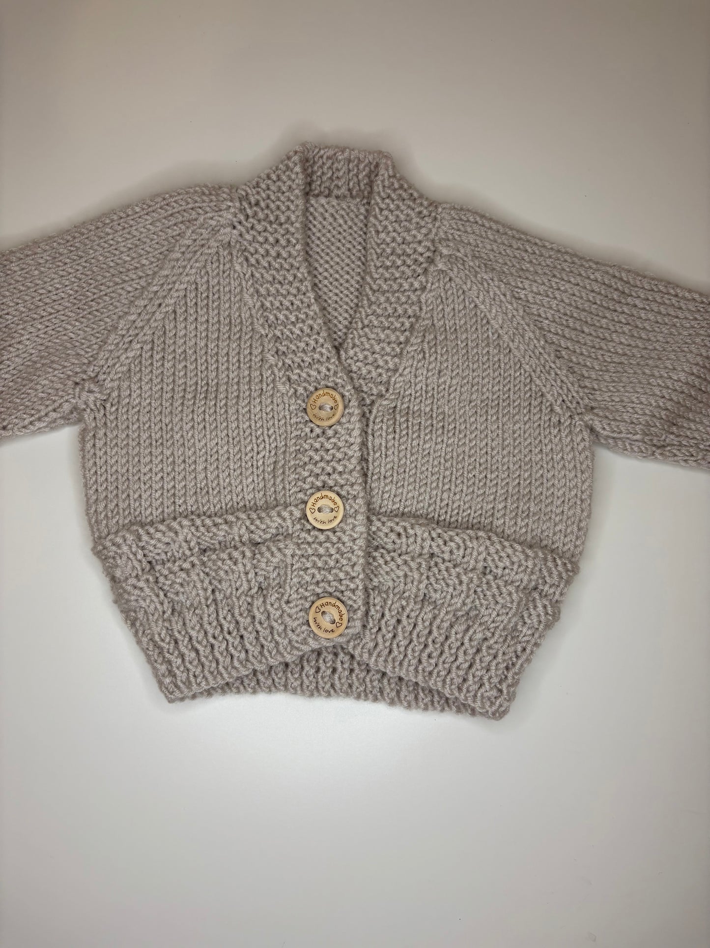 Newborn Personalised Hand Knitted Cardigan