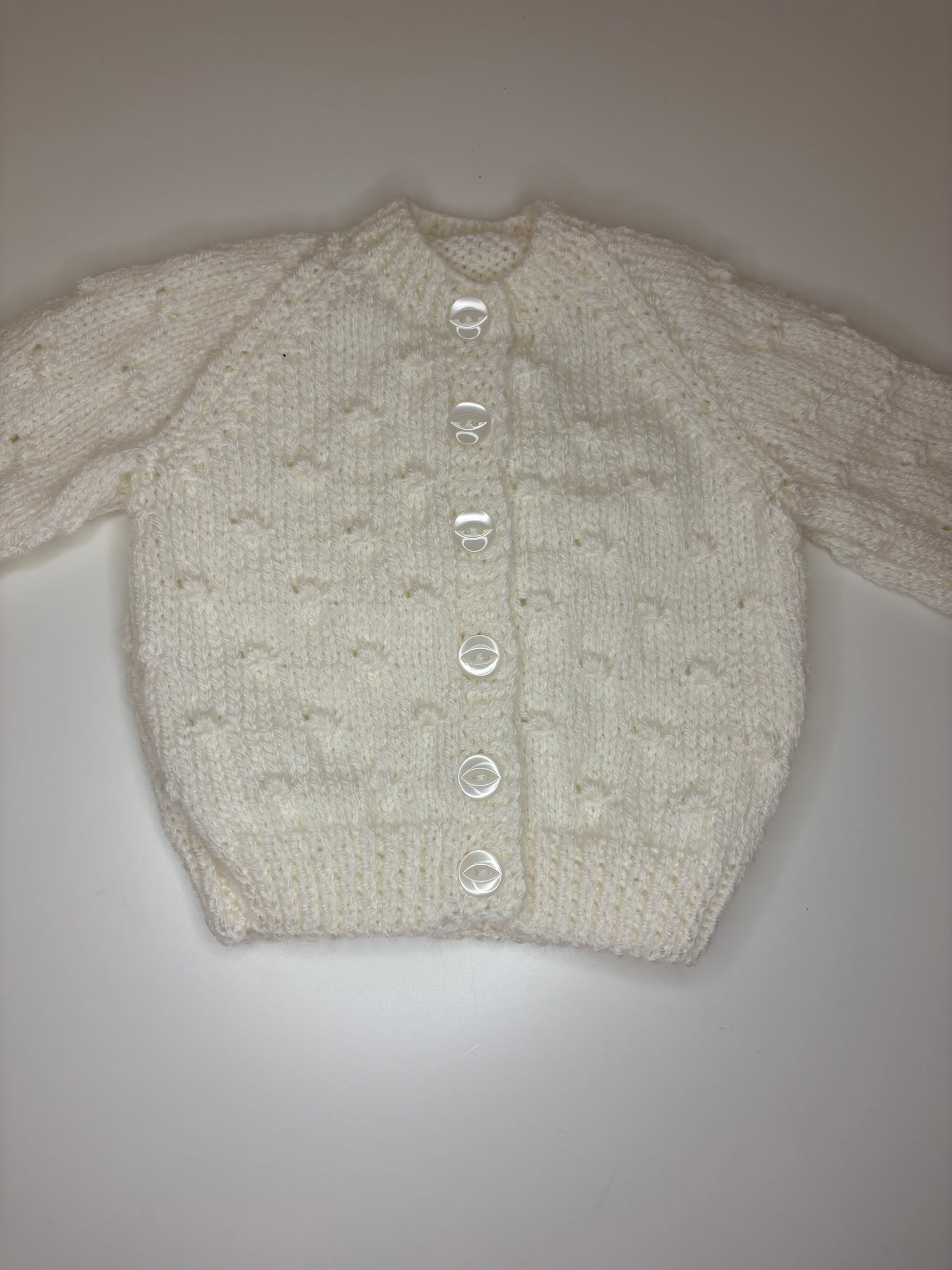 0-3 Months Personalised Hand Knitted Cardigan