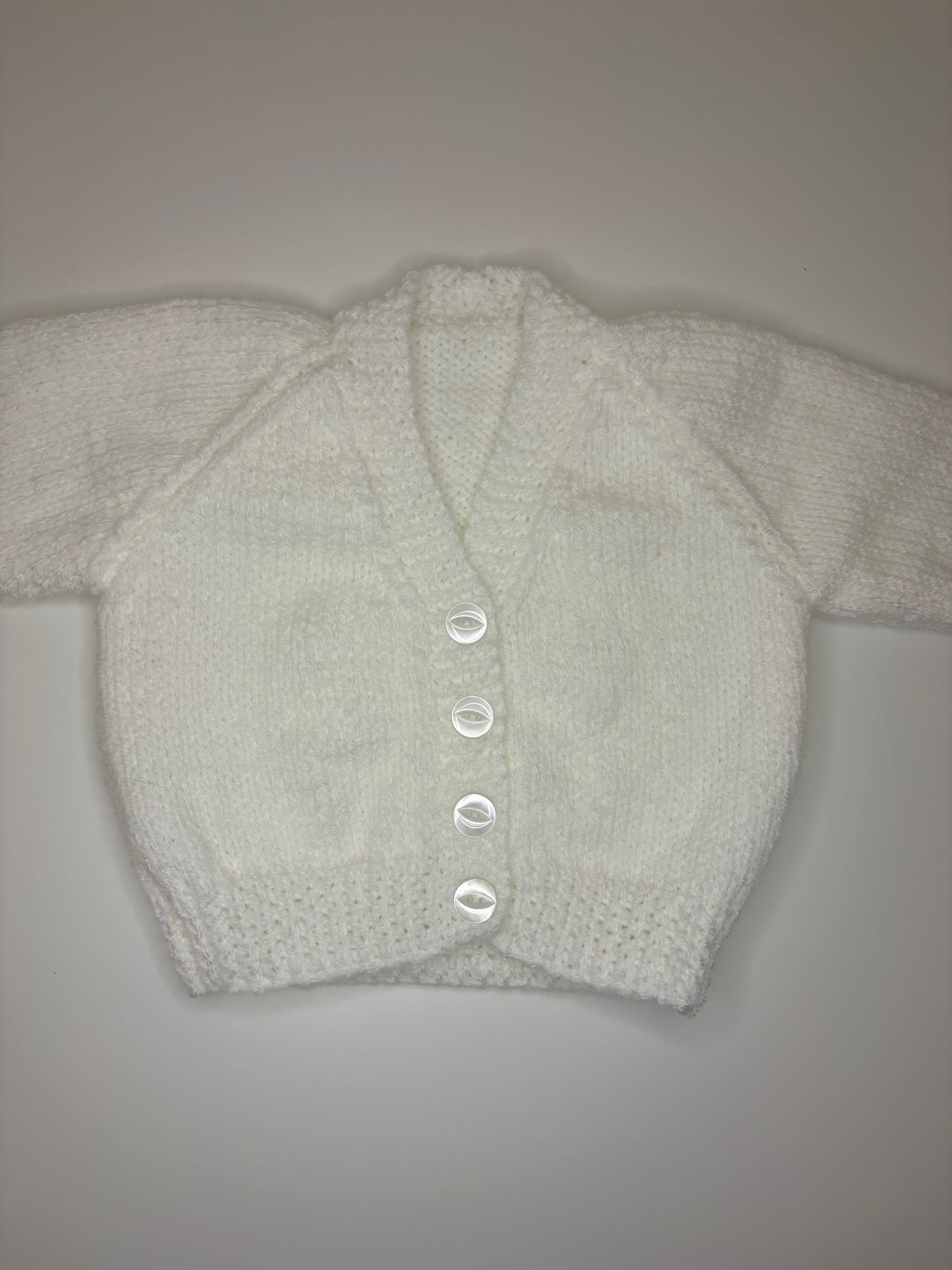 0-3 Months Personalised Hand Knitted Cardigan