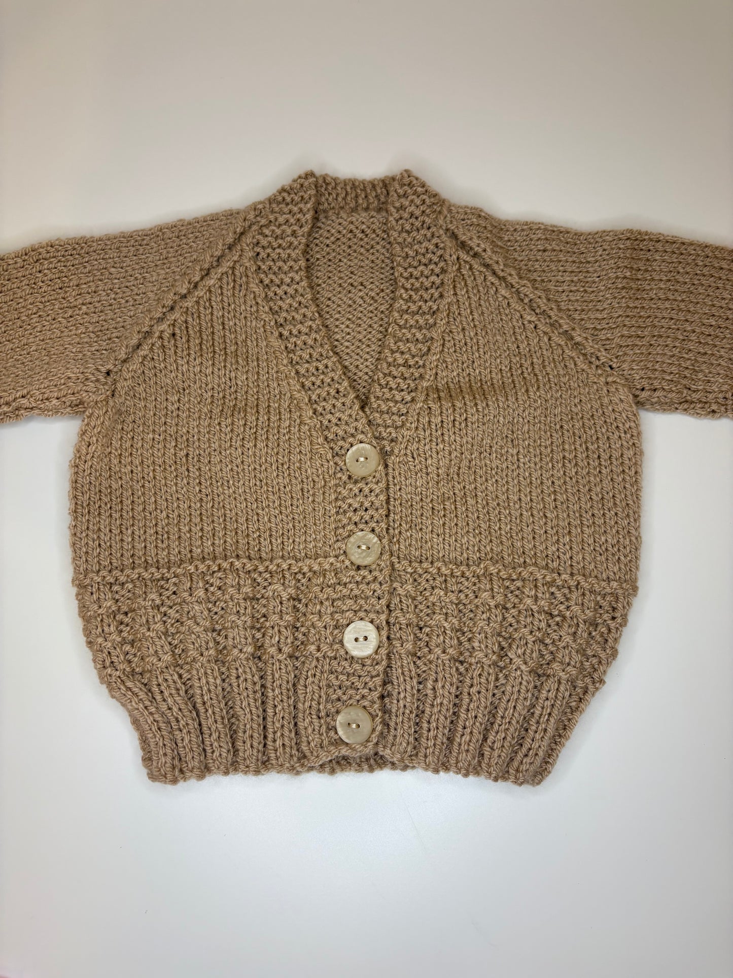 3- 6 Months Personalised Hand Knitted Cardigan