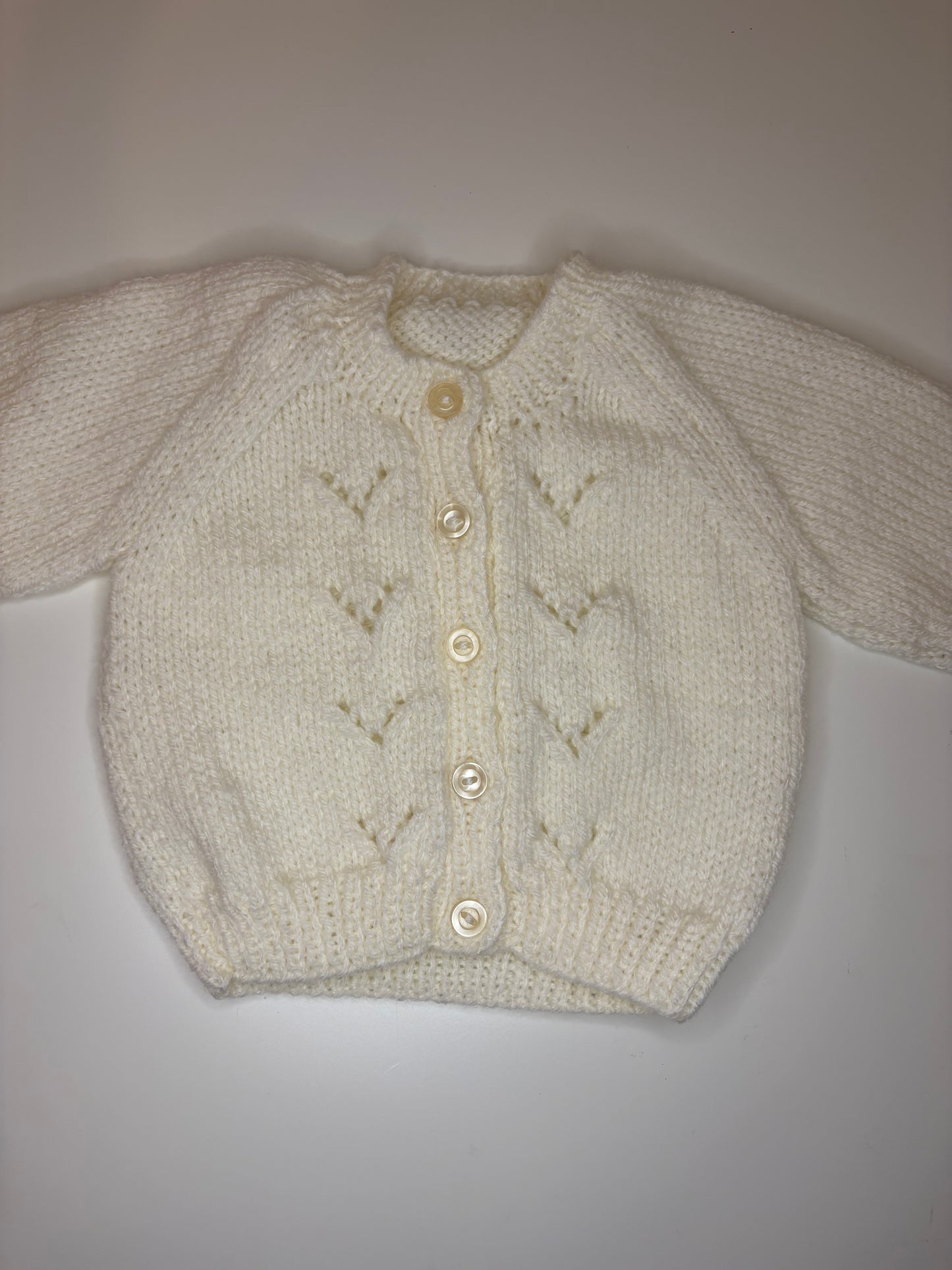 0-3 Months Personalised Hand Knitted Cardigan