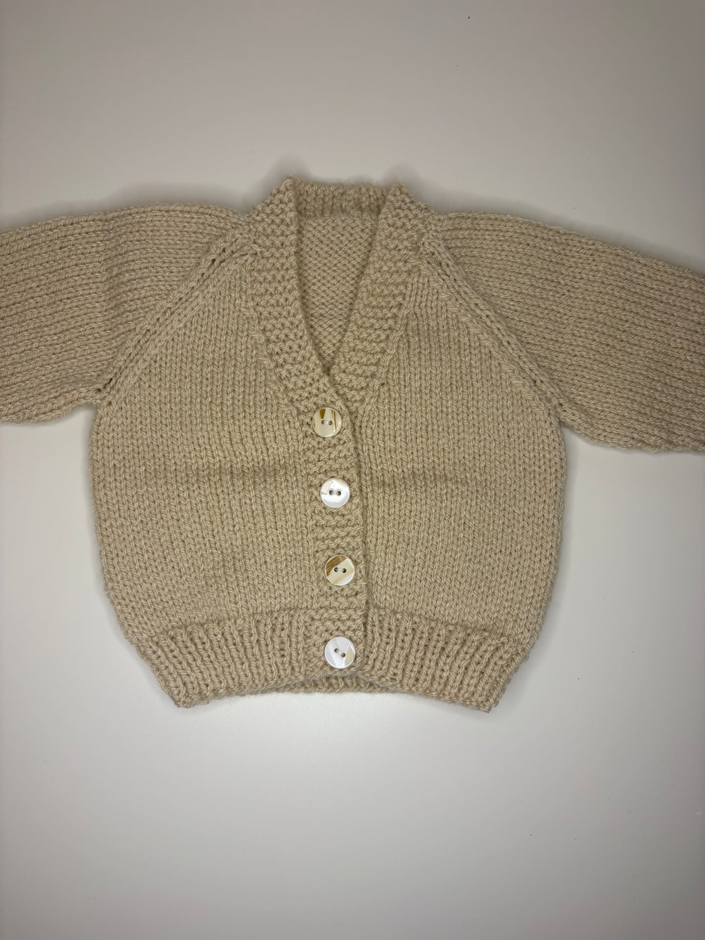 Newborn Personalised Hand Knitted Cardigan