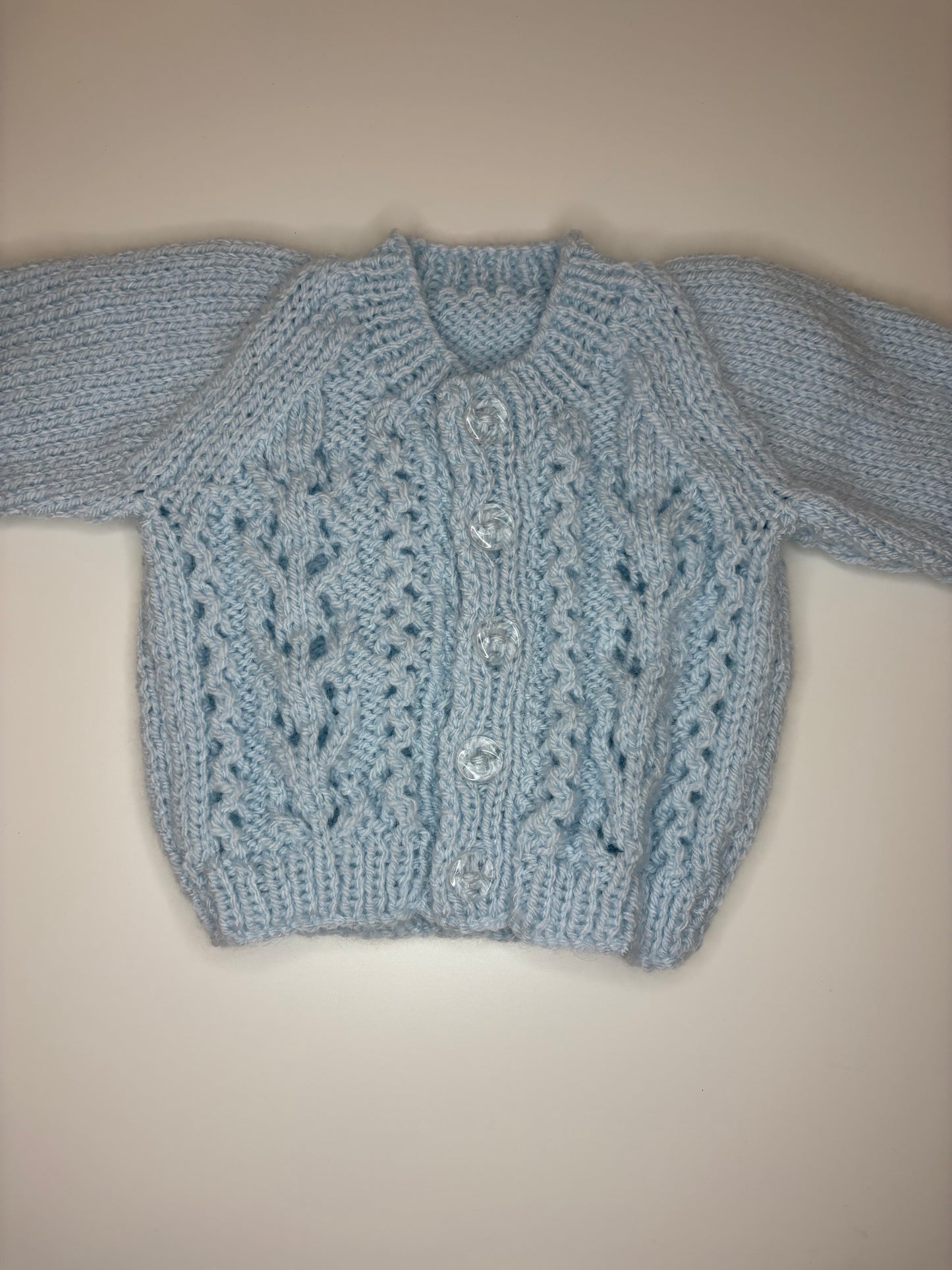 Newborn Personalised Hand Knitted Cardigan
