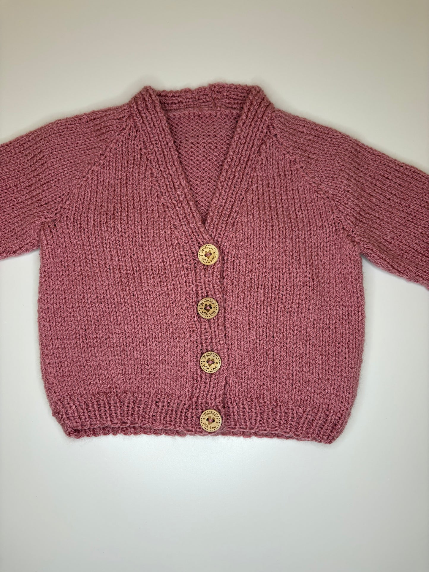 0-3 Months Personalised Hand Knitted Cardigan