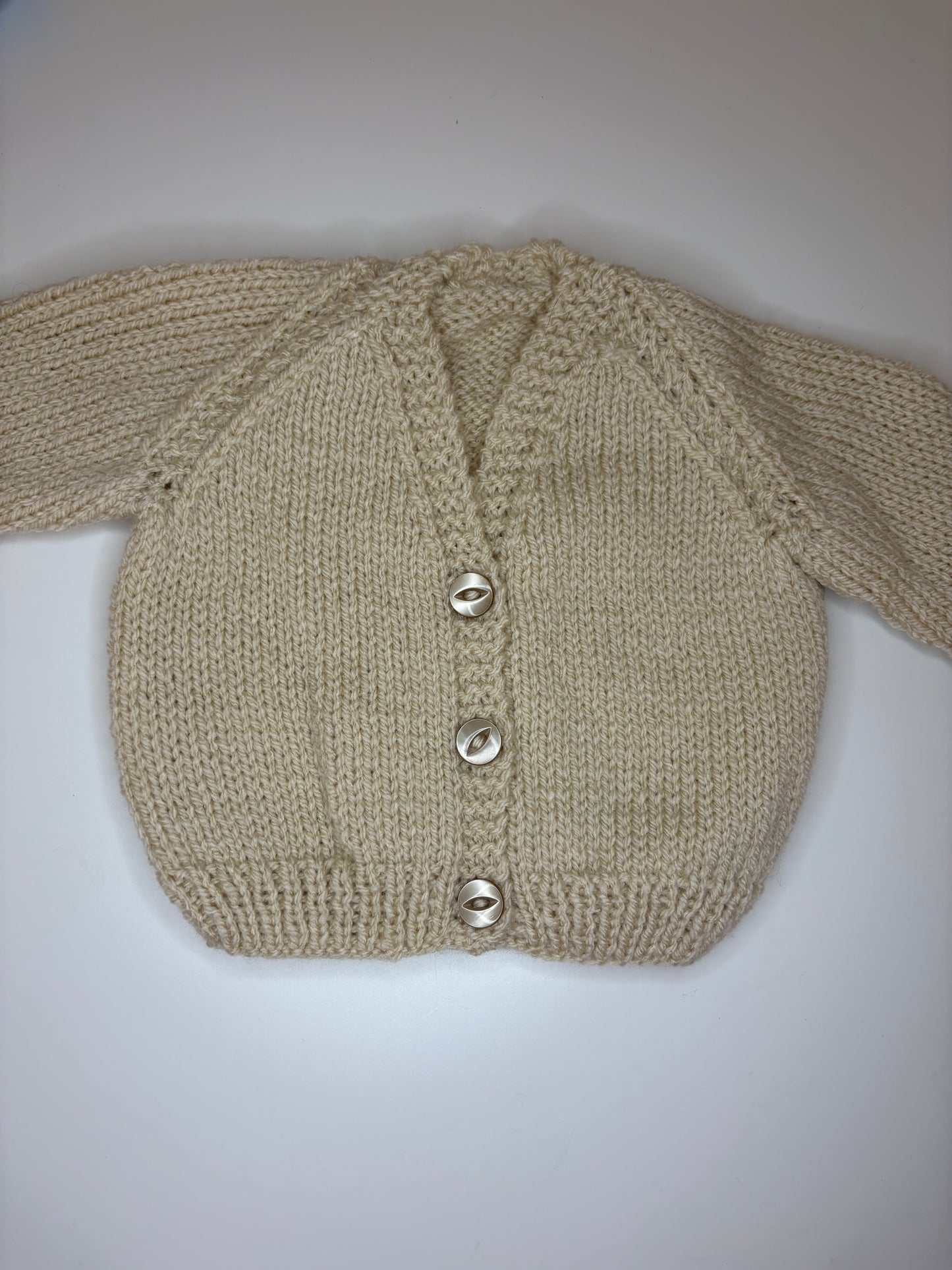 Newborn Personalised Hand Knitted Cardigan