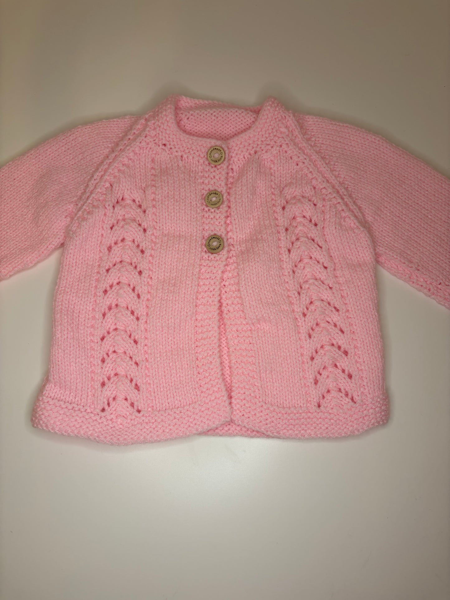 3- 6 Months Personalised Hand Knitted Cardigan