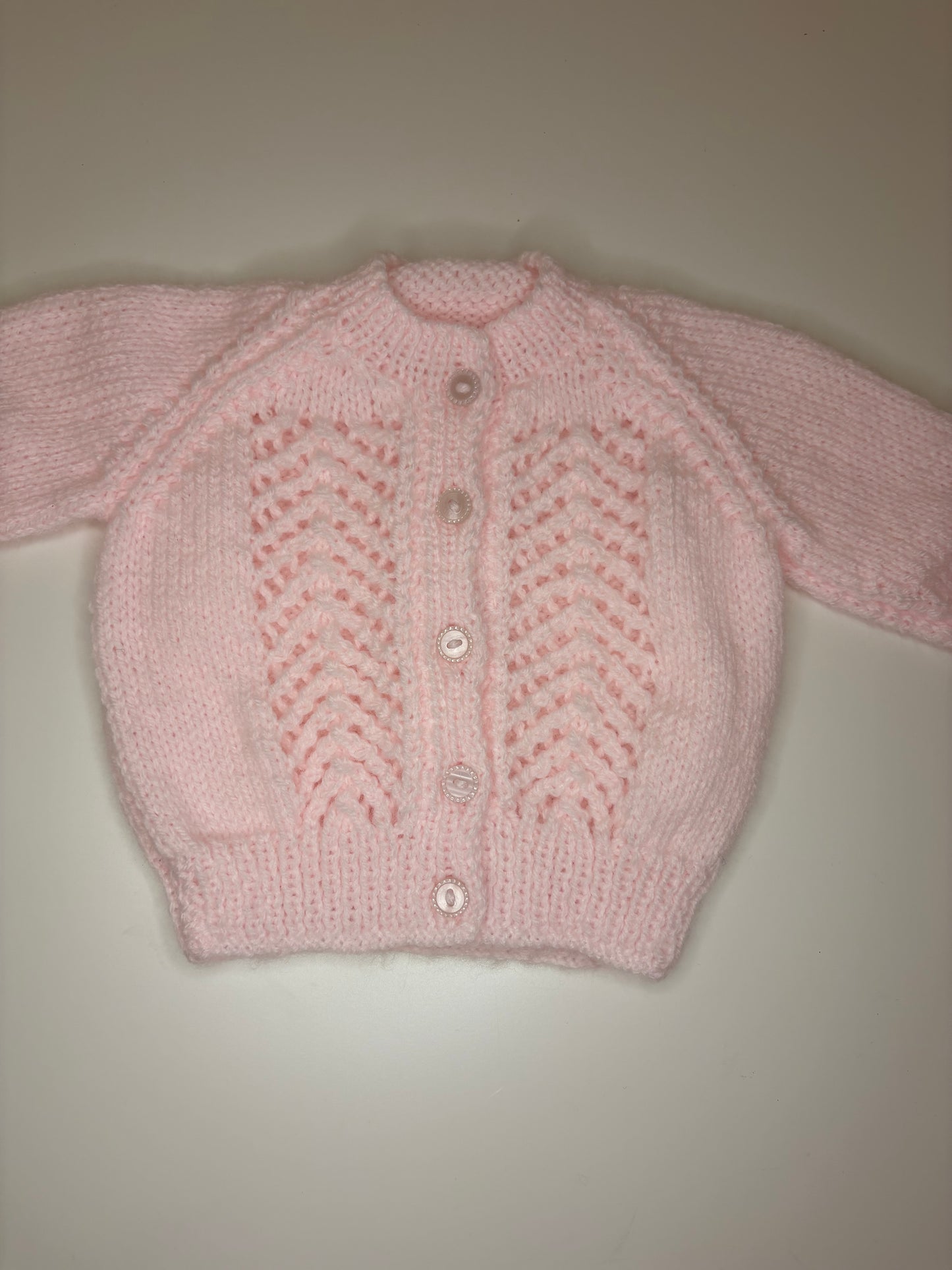 0-3 Months Personalised Hand Knitted Cardigan