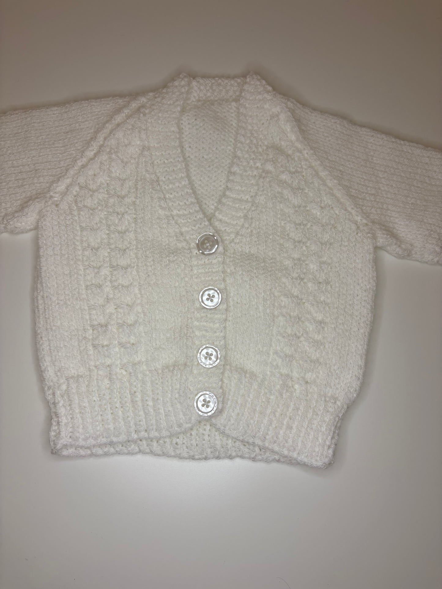 3- 6 Months Personalised Hand Knitted Cardigan