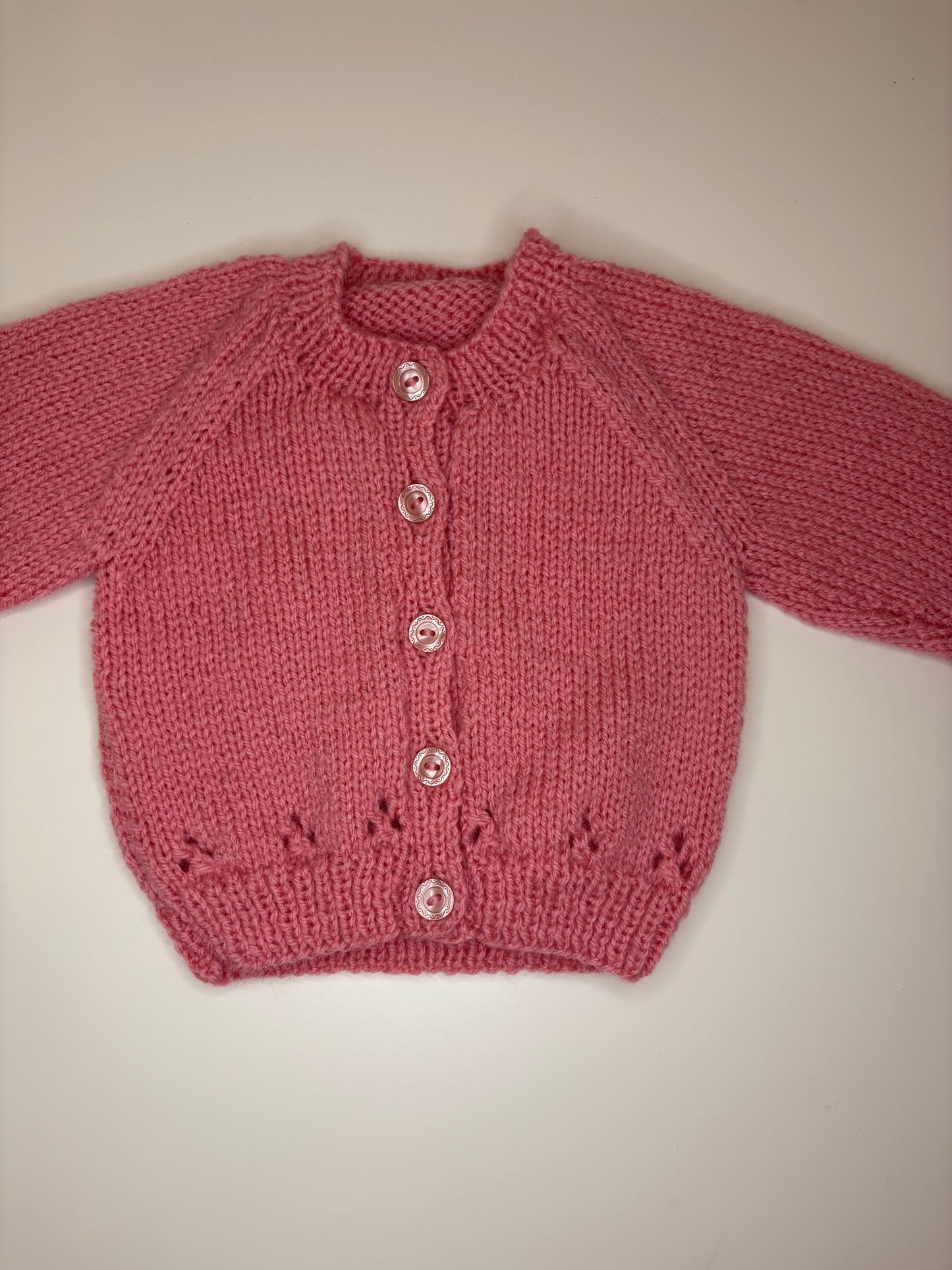 0-3 Months Personalised Hand Knitted Cardigan