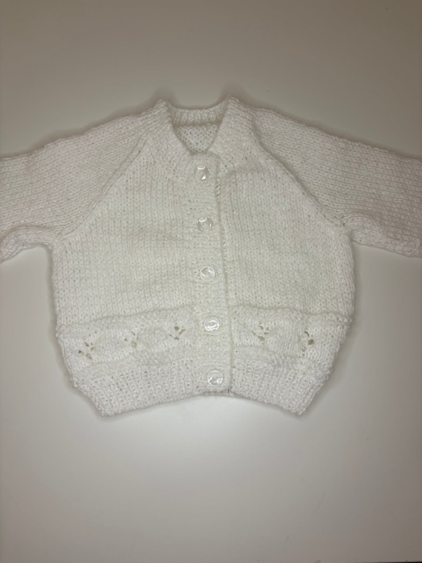 0-3 Months Personalised Hand Knitted Cardigan
