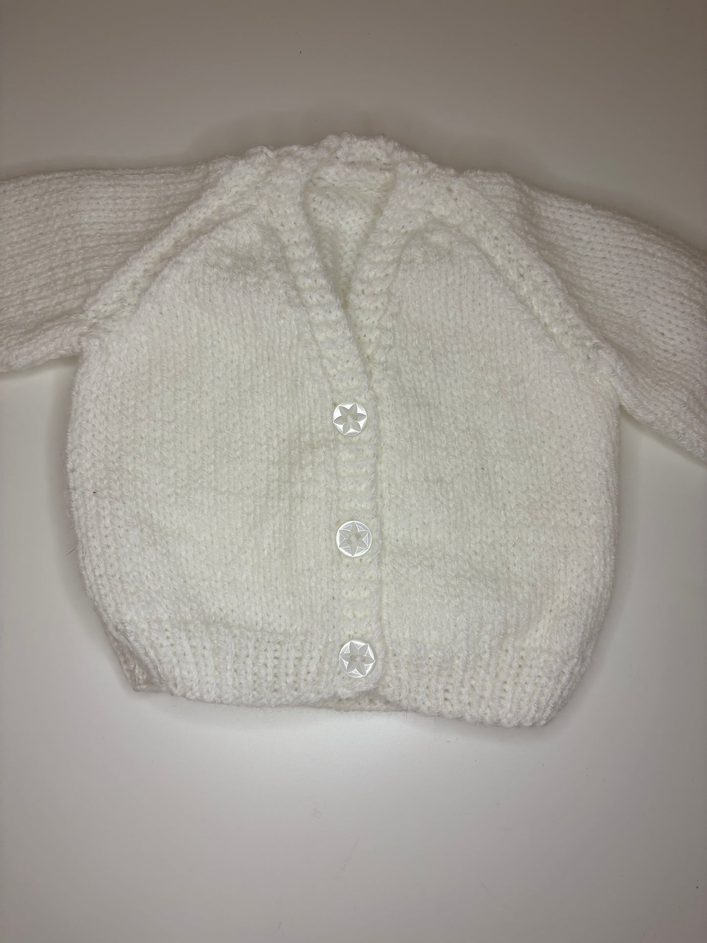 Newborn Personalised Hand Knitted Cardigan