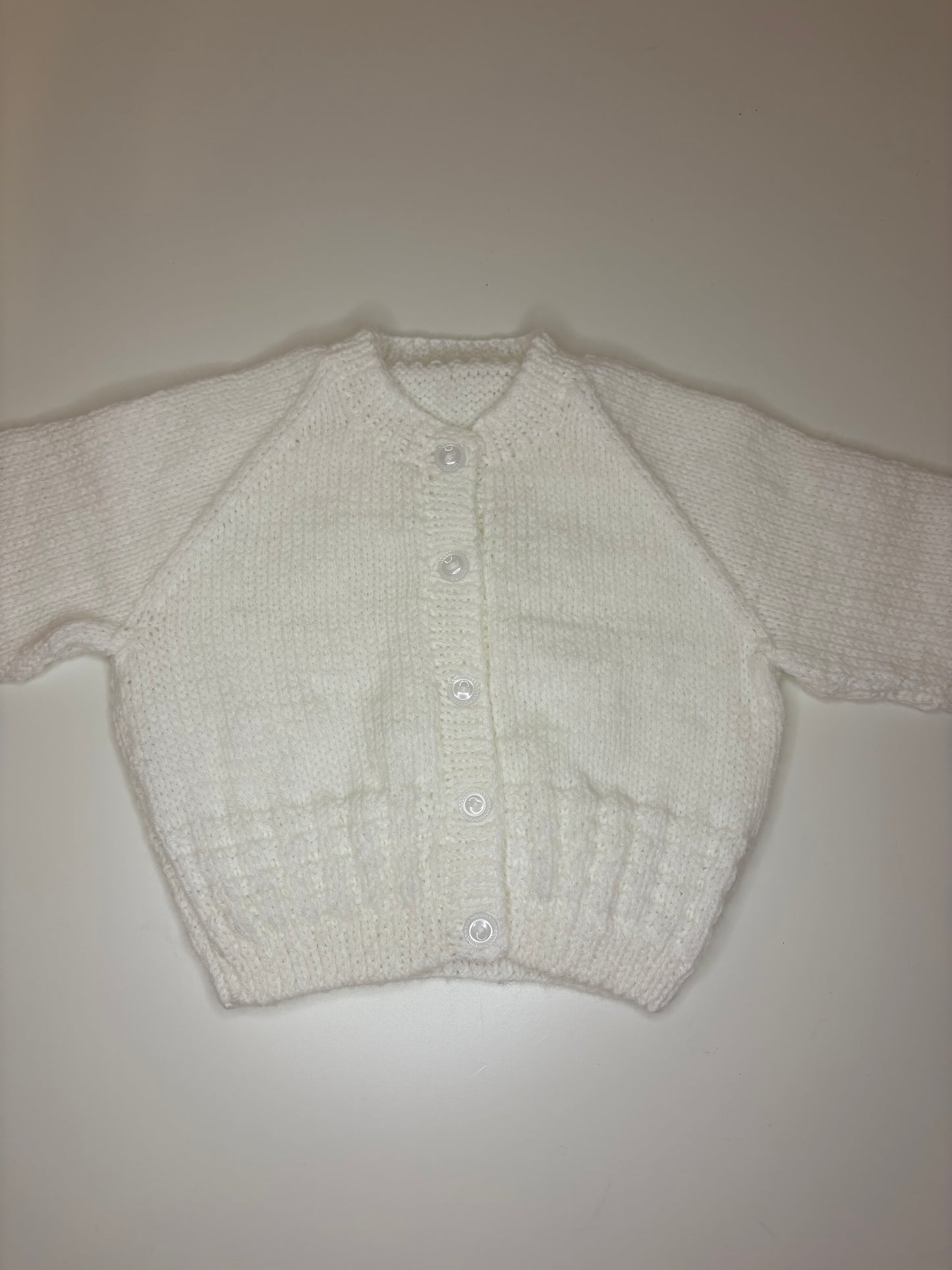 0-3 Months Personalised Hand Knitted Cardigan