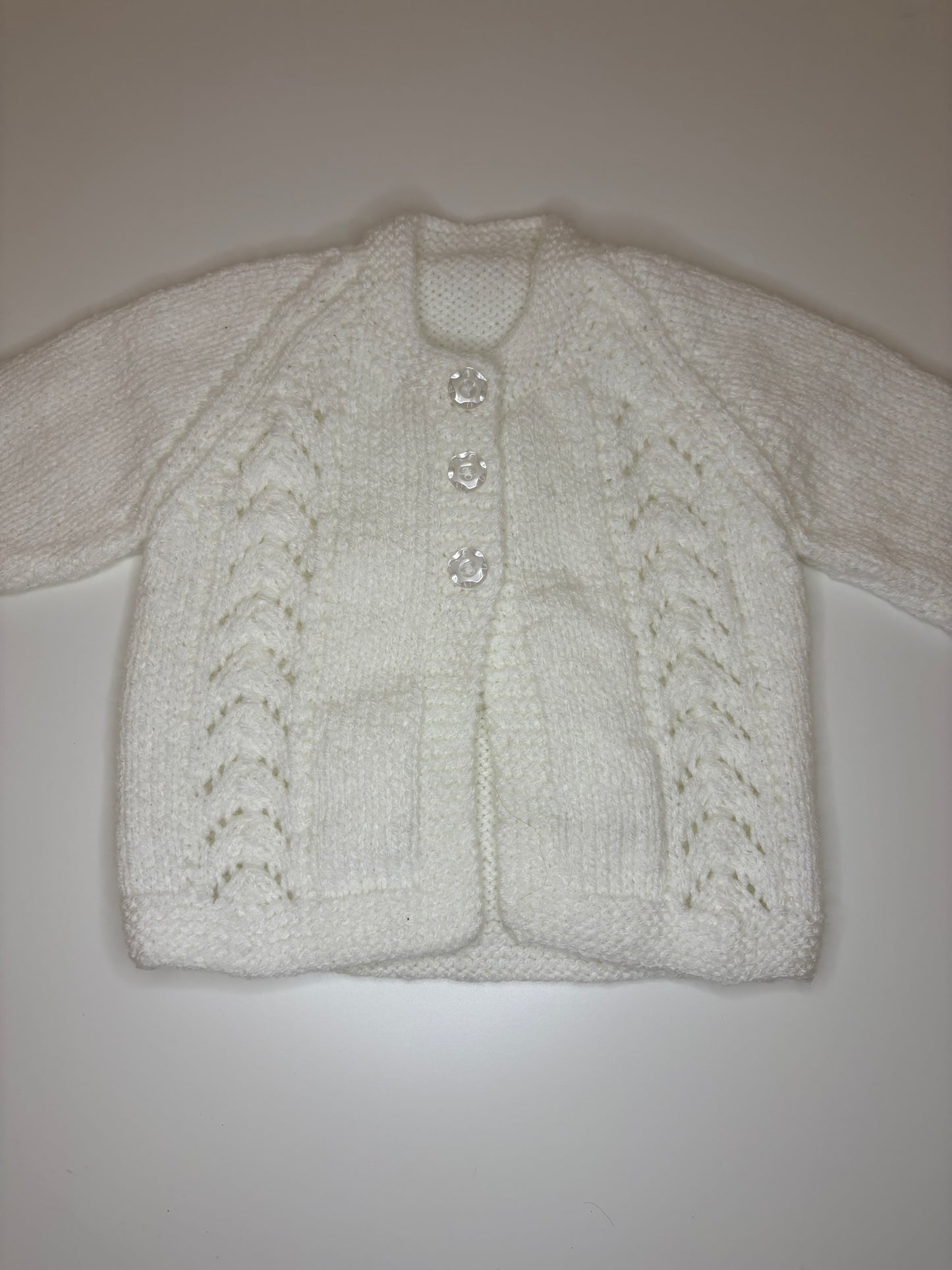 0-3 Months Personalised Hand Knitted Cardigan