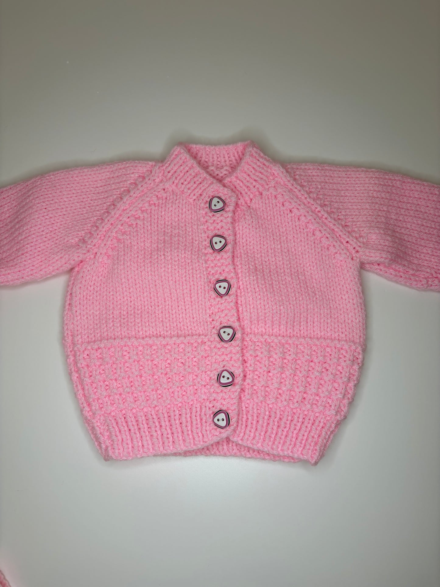 Newborn Personalised Hand Knitted Cardigan