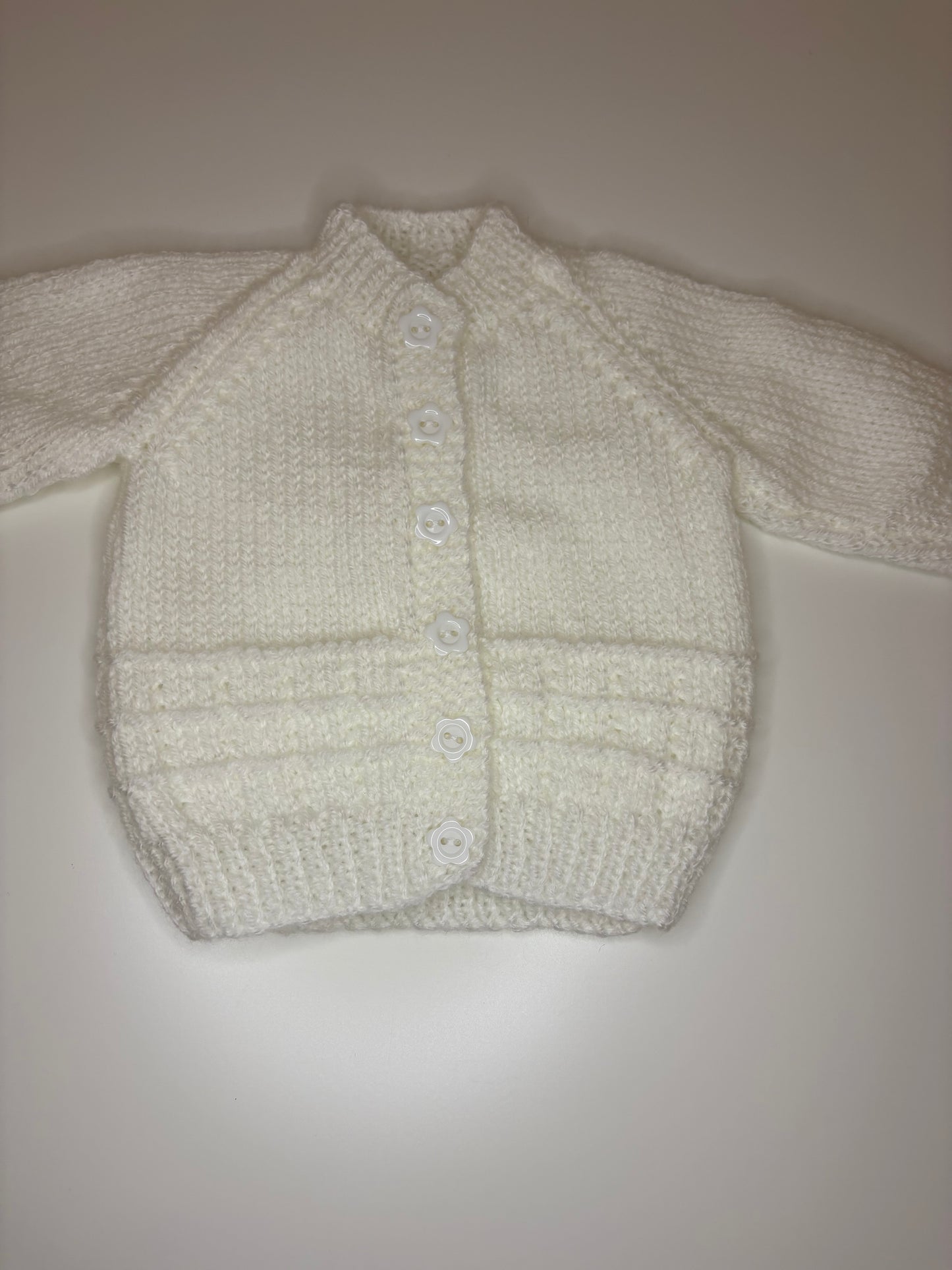 Newborn Personalised Hand Knitted Cardigan