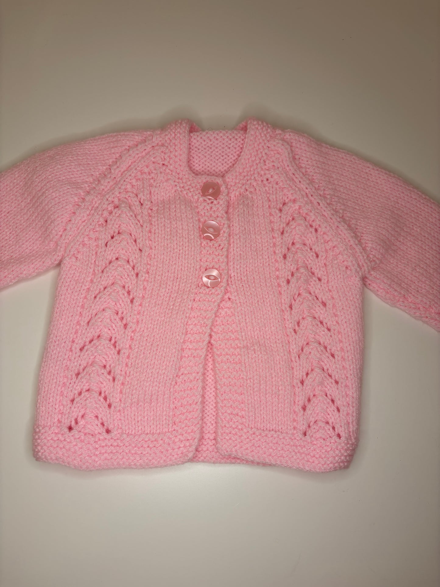 0-3 Months Personalised Hand Knitted Cardigan