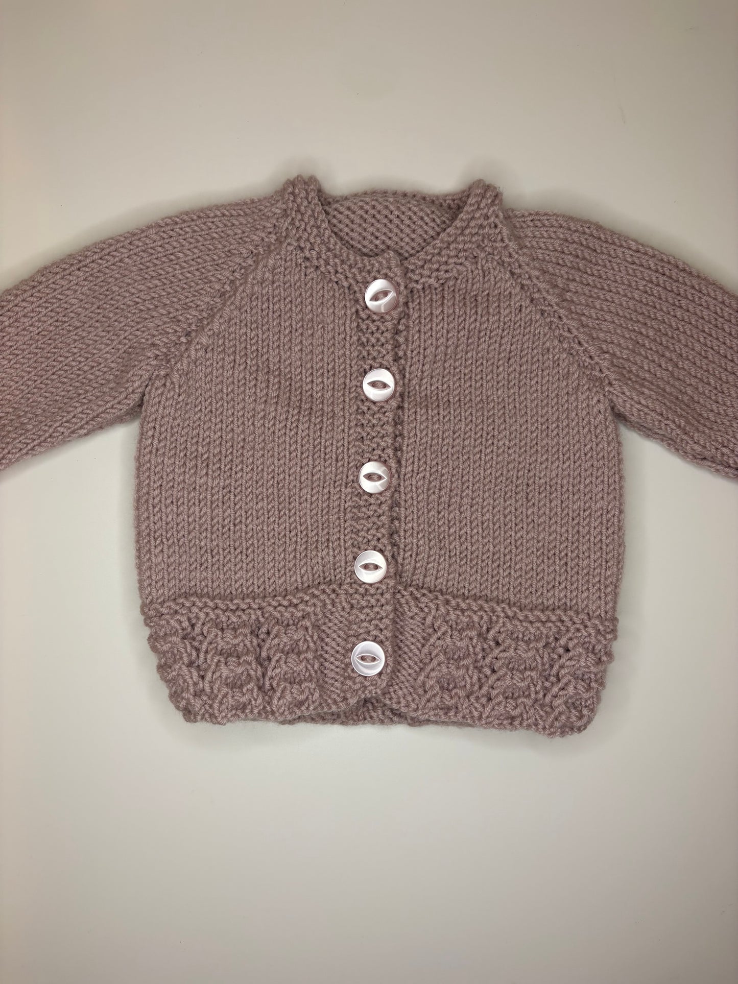 Newborn Personalised Hand Knitted Cardigan