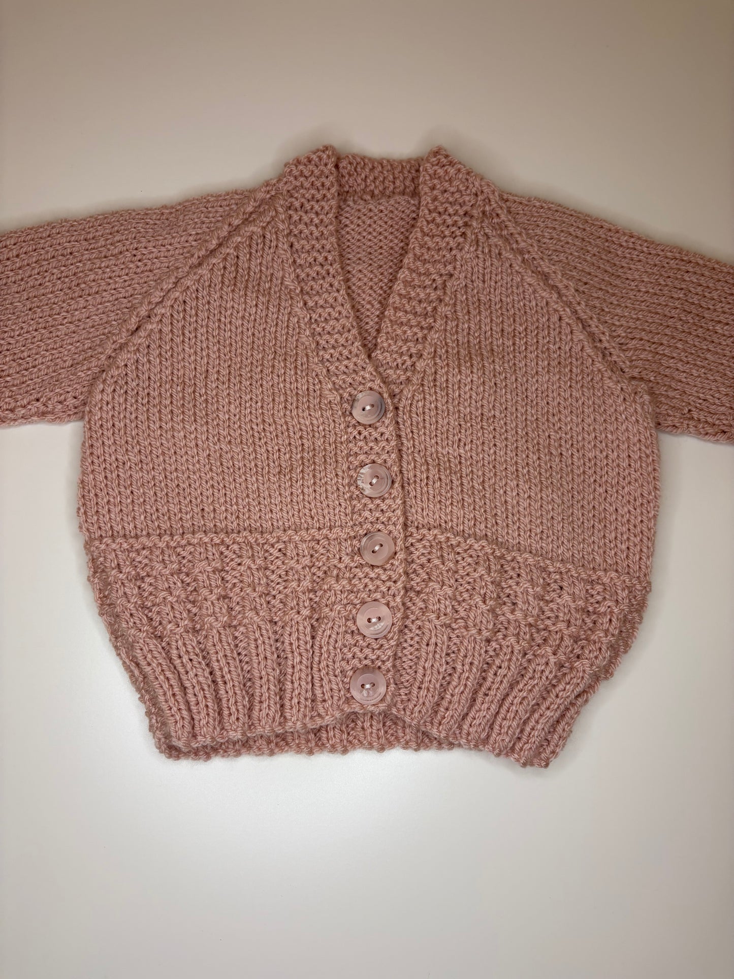3- 6 Months Personalised Hand Knitted Cardigan