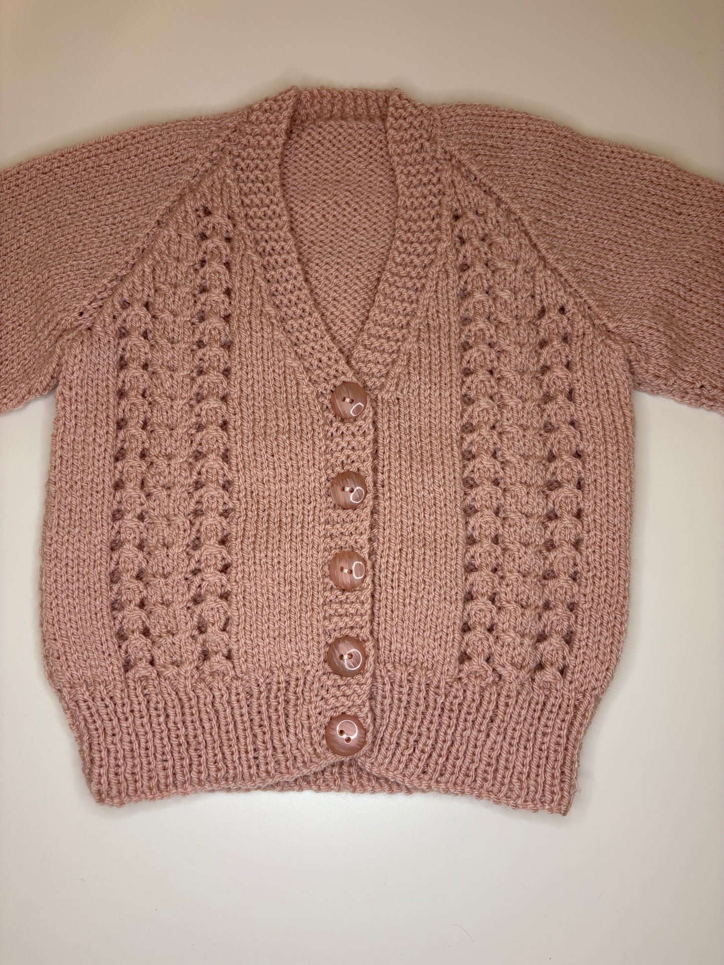 1-2 Years Personalised Hand Knitted Cardigan