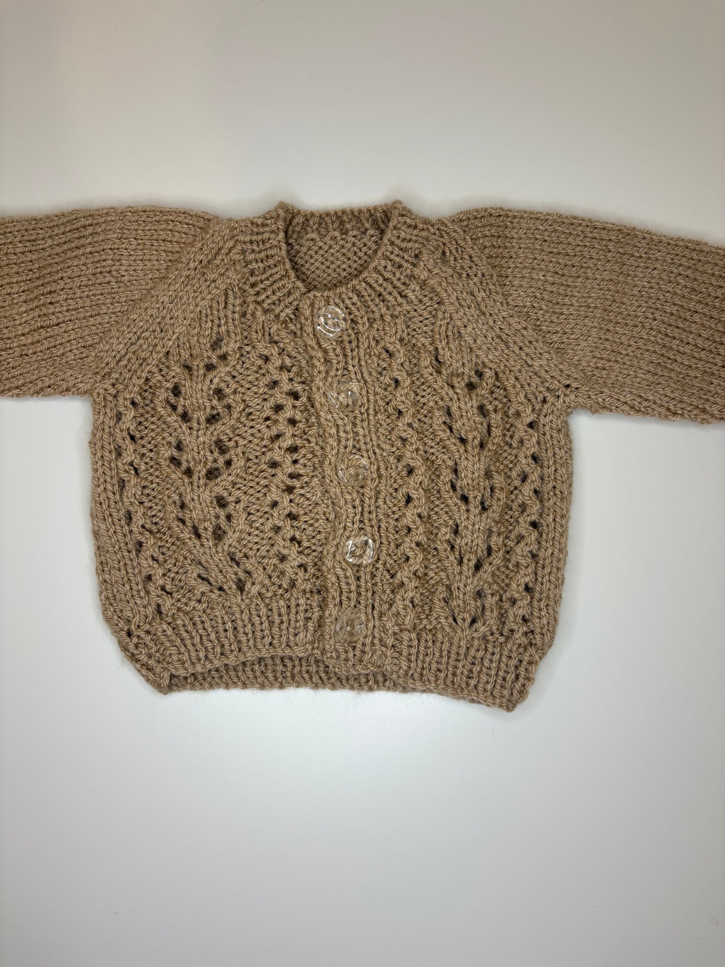 Newborn Personalised Hand Knitted Cardigan