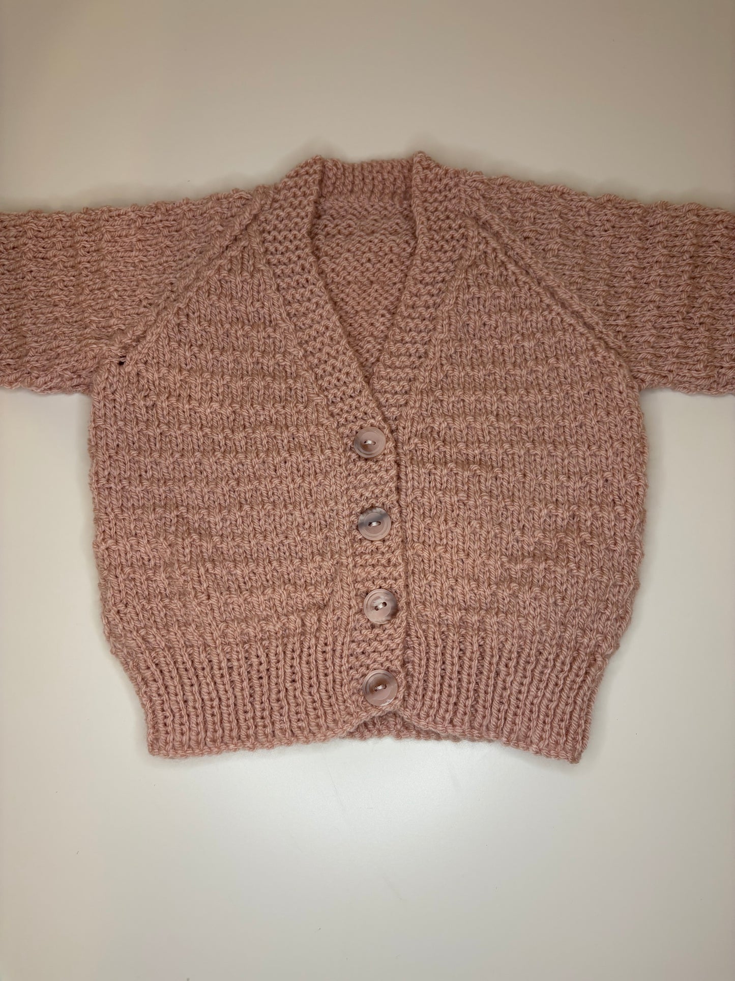 3- 6 Months Personalised Hand Knitted Cardigan