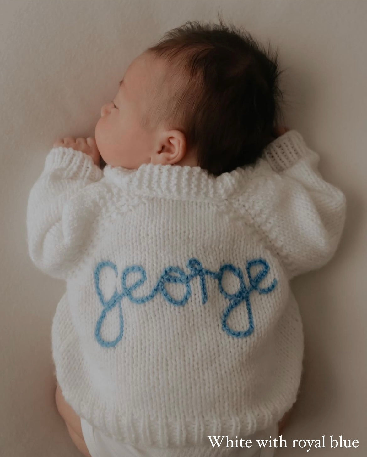 6-12 Months Personalised Hand Knitted Cardigan