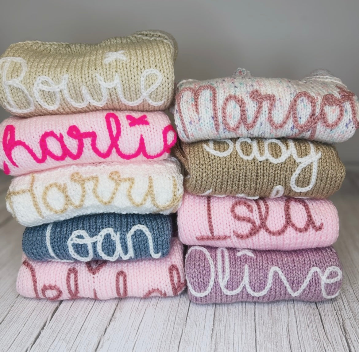 3- 6 Months Personalised Hand Knitted Cardigan