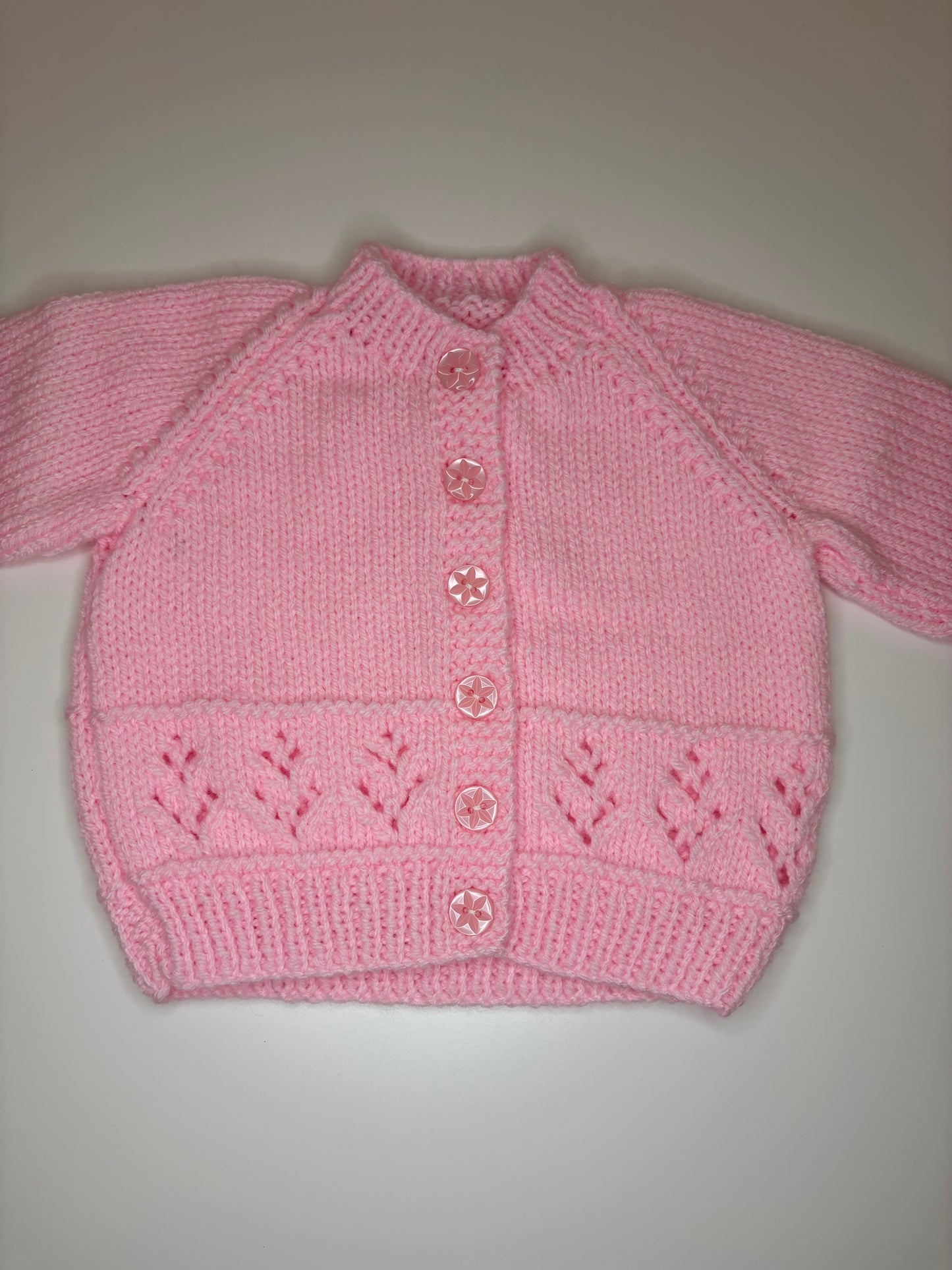 0-3 Months Personalised Hand Knitted Cardigan