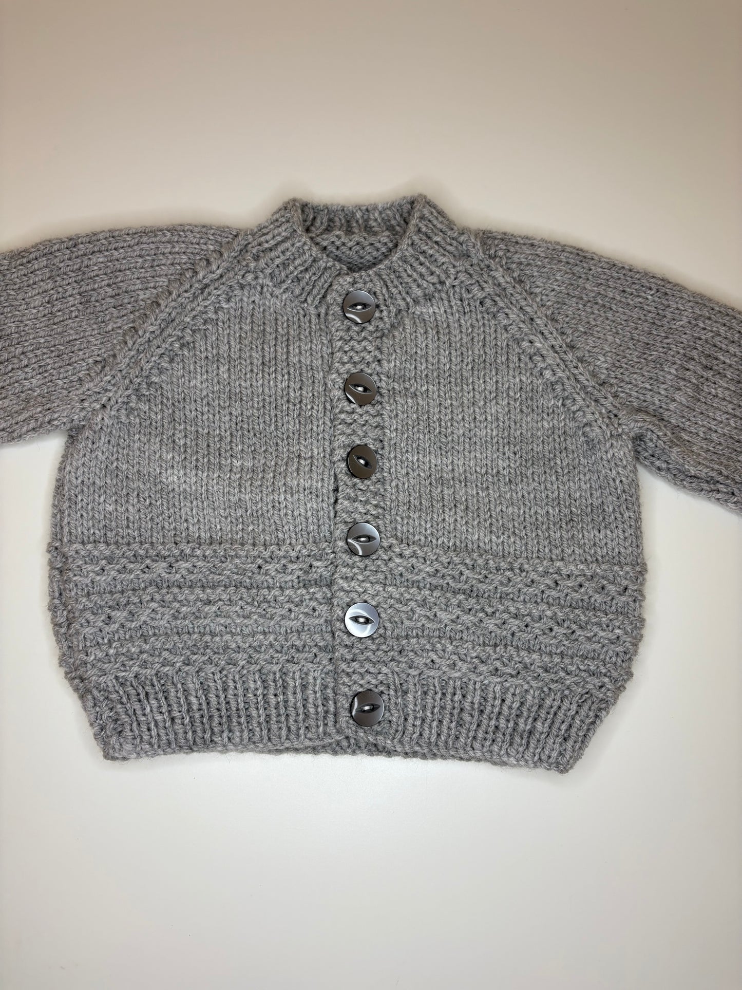 0-3 Months Personalised Hand Knitted Cardigan