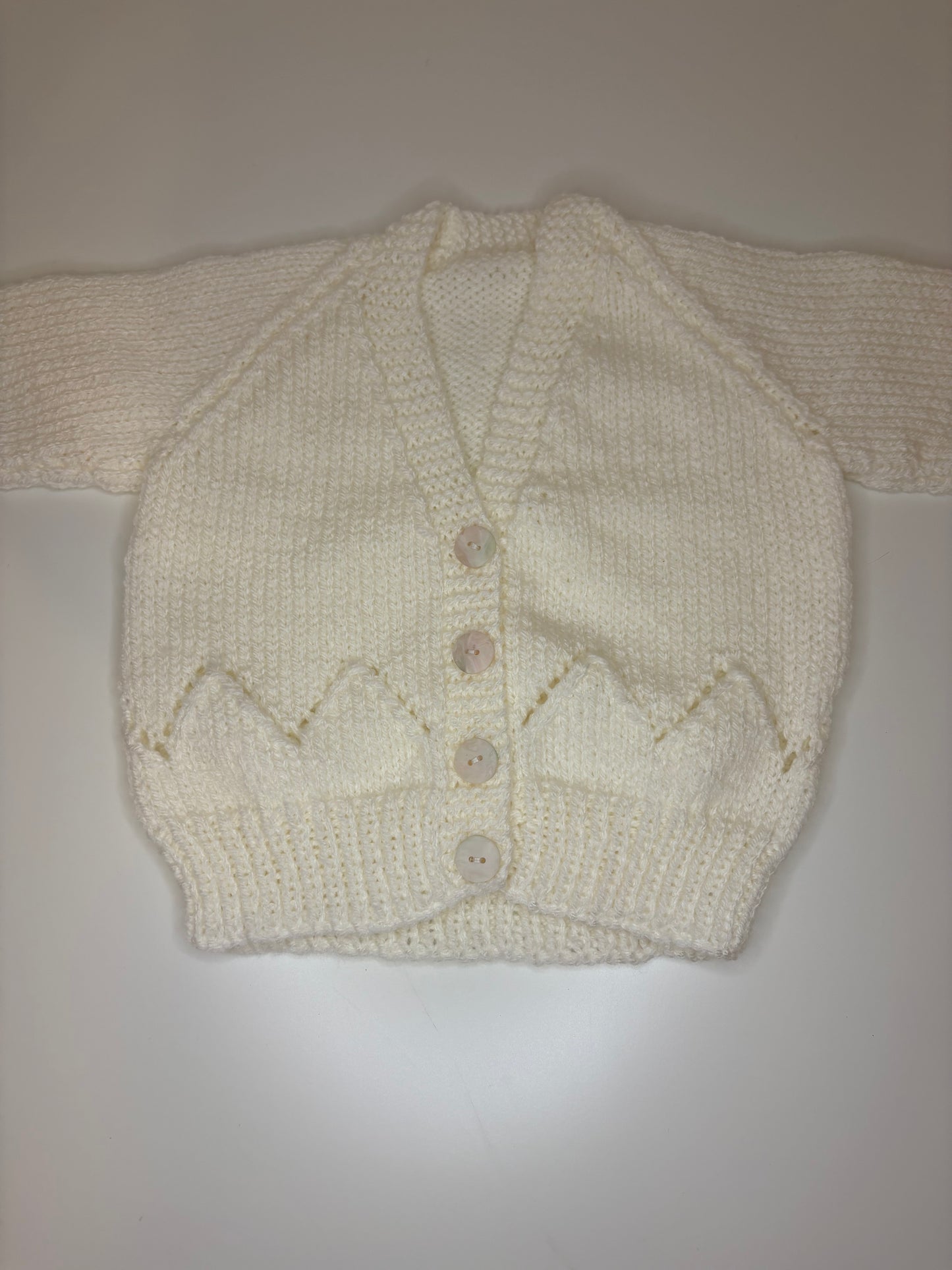 3- 6 Months Personalised Hand Knitted Cardigan