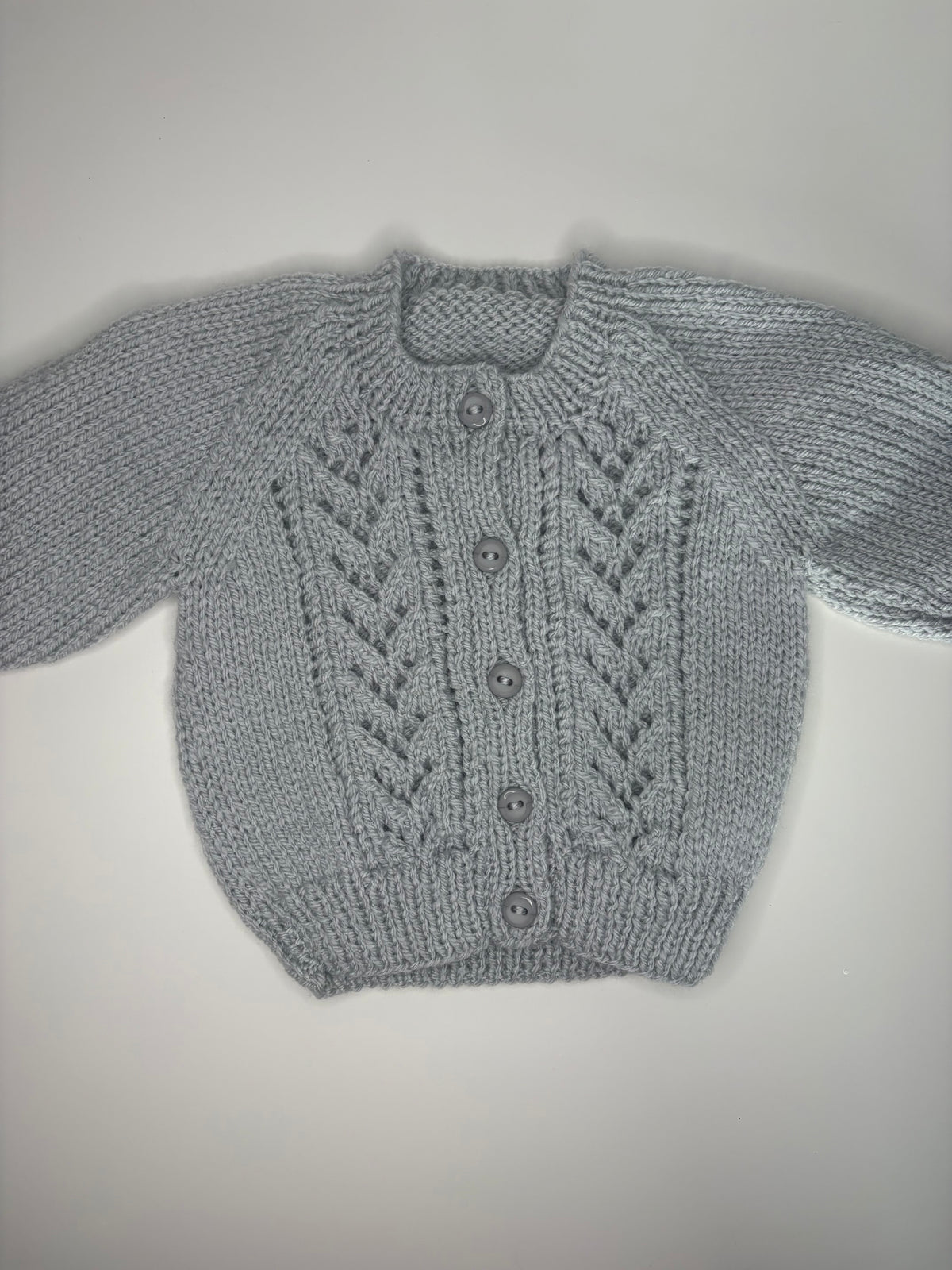 0-3 Months Personalised Hand Knitted Cardigan