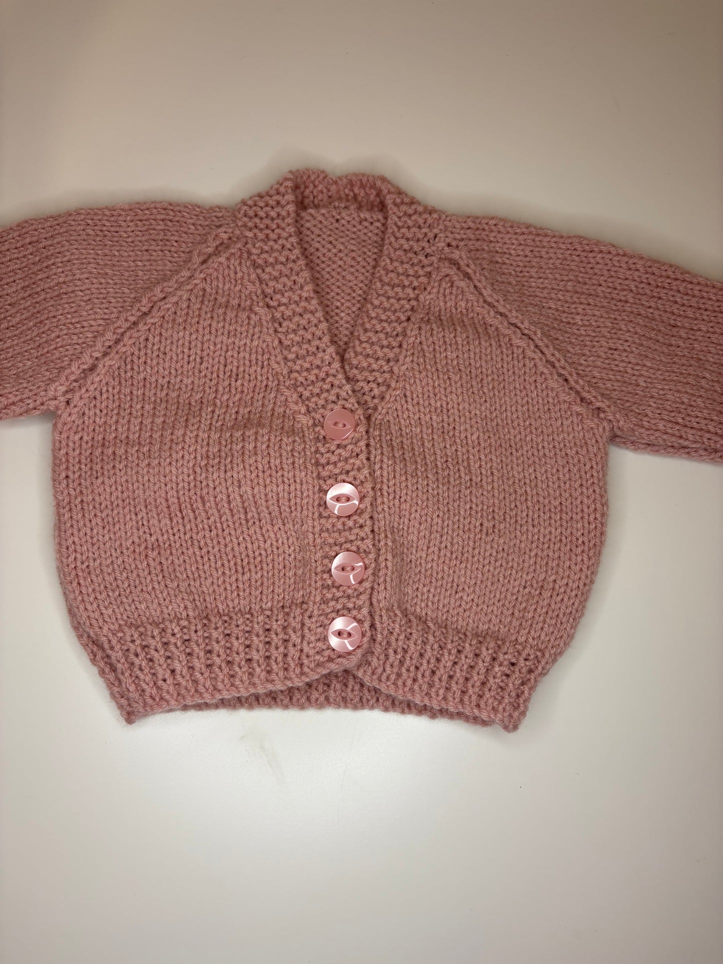 0-3 Months Personalised Hand Knitted Cardigan