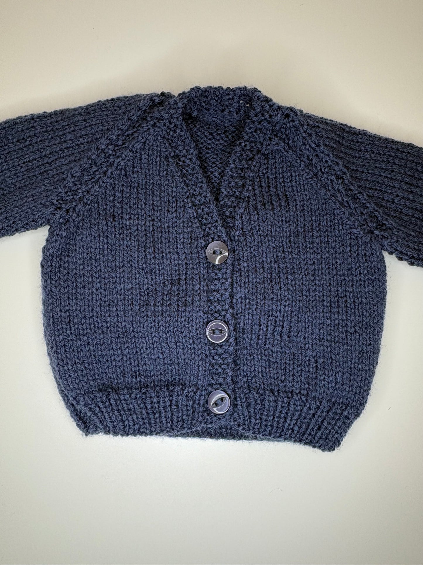 Newborn Personalised Hand Knitted Cardigan