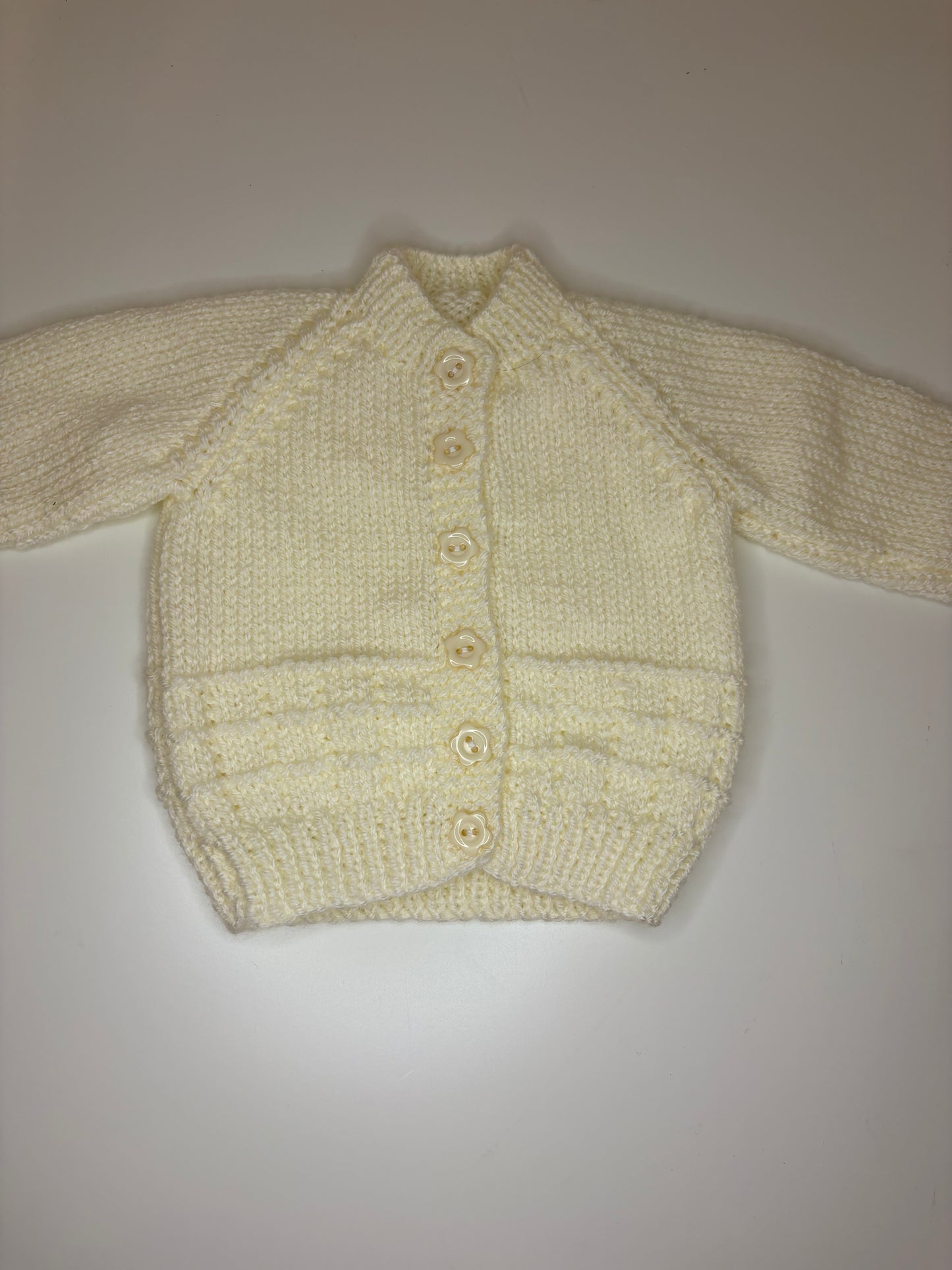 Newborn Personalised Hand Knitted Cardigan