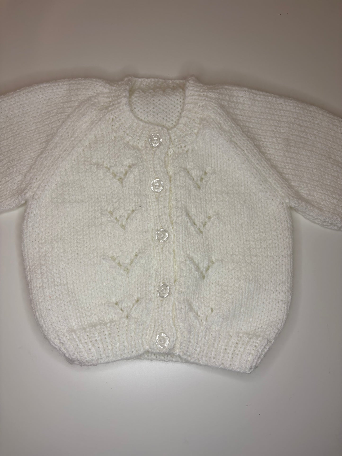 0-3 Months Personalised Hand Knitted Cardigan