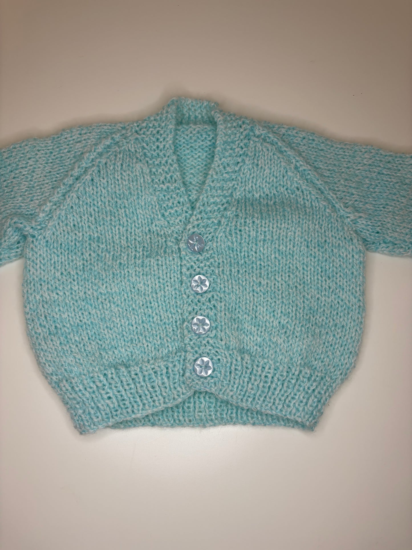 0-3 Months Personalised Hand Knitted Cardigan